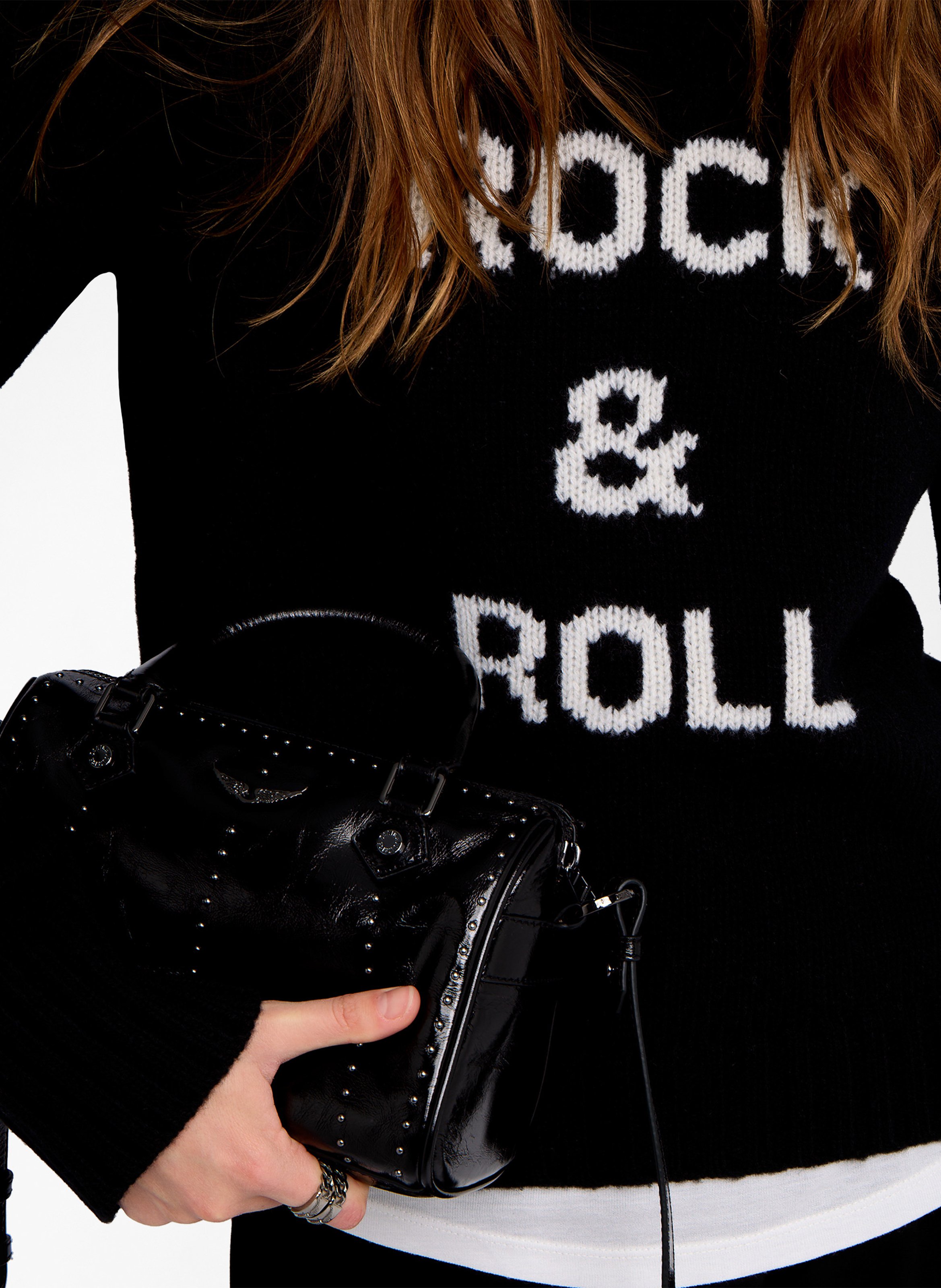 Pull droit col montant en laine nalma ZADIG&VOLTAIRE Noir