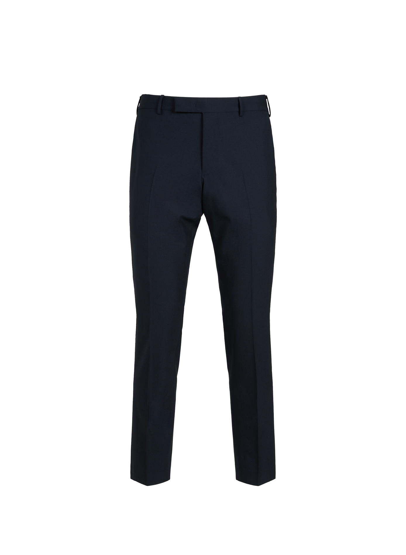 Pantalon droit à plis en laine vierge mélangée PT01 Bleu