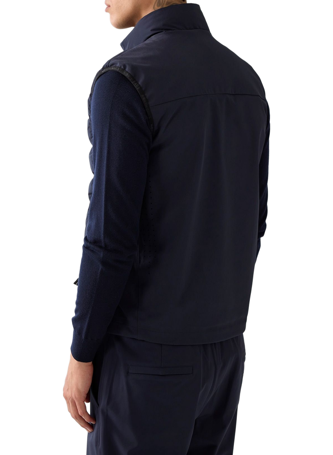 Quilted sleeveless windbreaker vest GUESS Blue