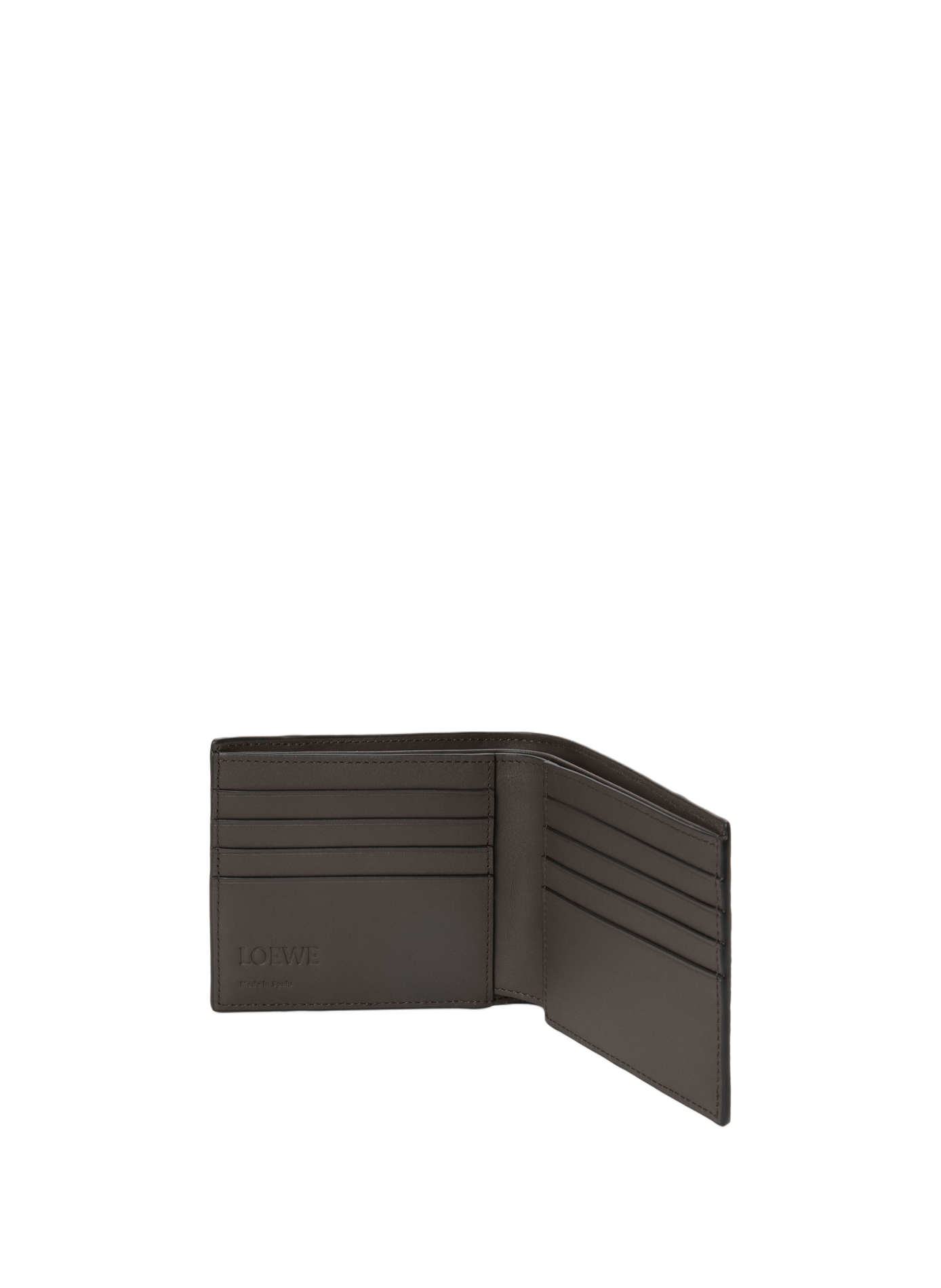 Portefeuille à deux volets Puzzle en cuir de veau souple grainé LOEWE Gris