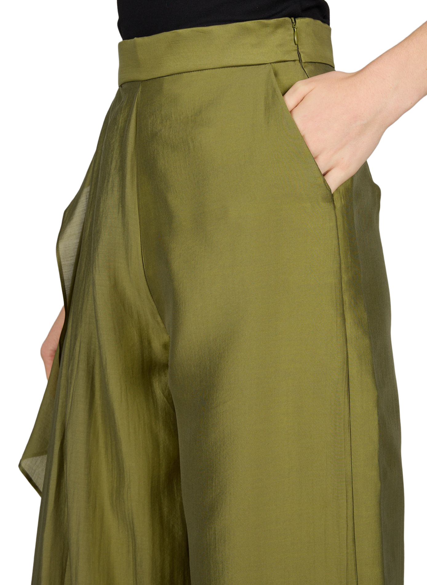 Pantalon avec doublure extérieure volantée MARQUES ALMEIDA Vert