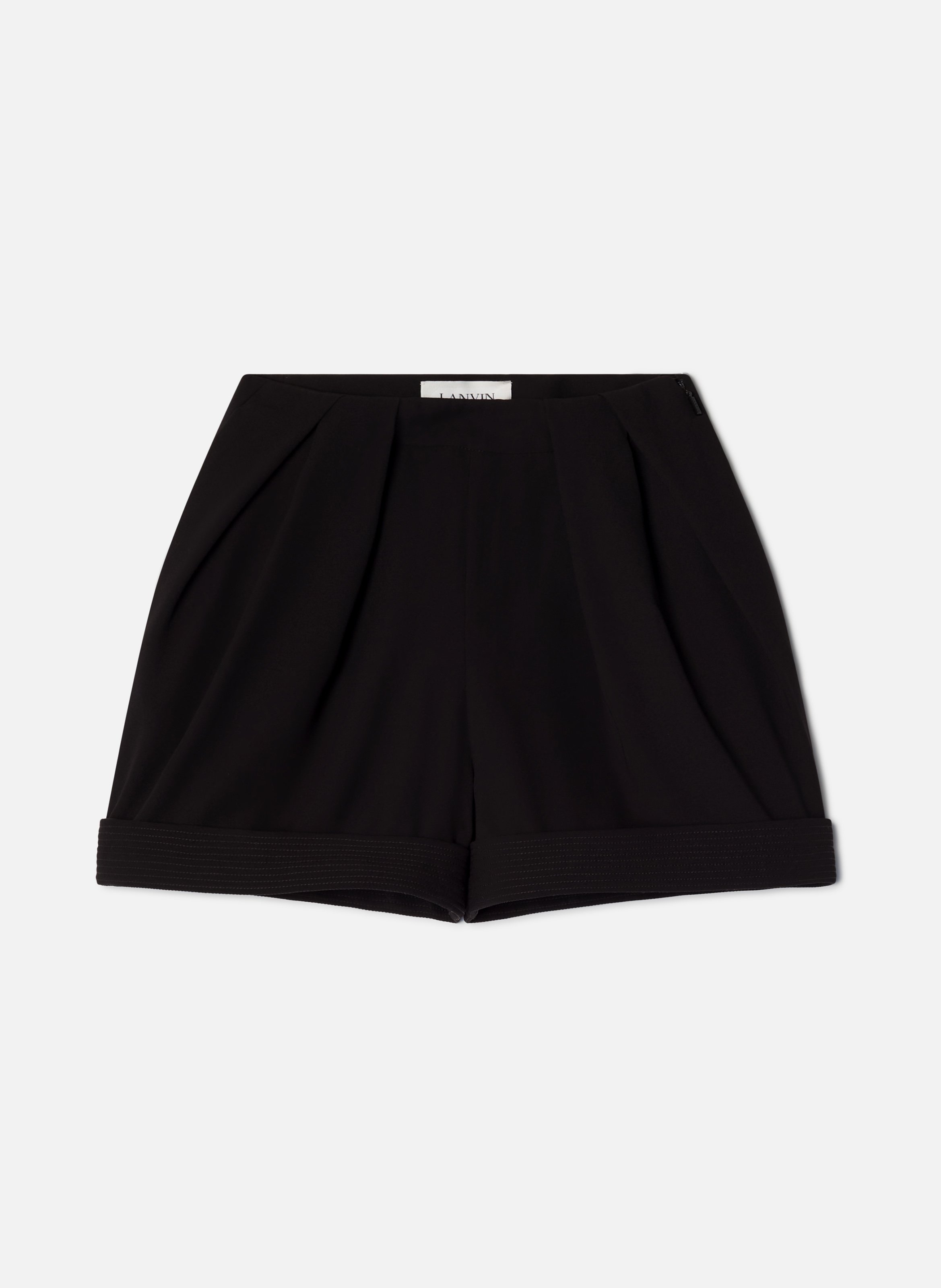 Short plissé en crêpe LANVIN Noir