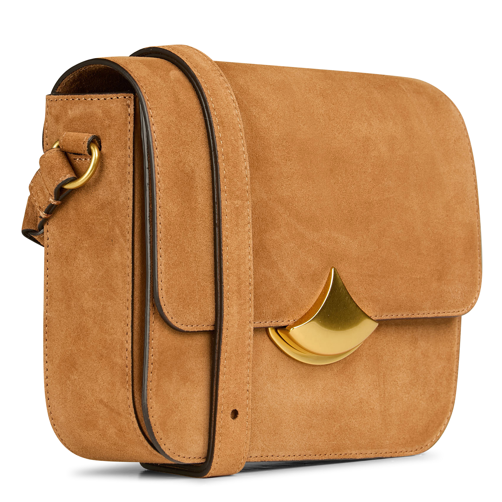 Sac bandoulière en cuir suédé diviluz SESSUN Marron