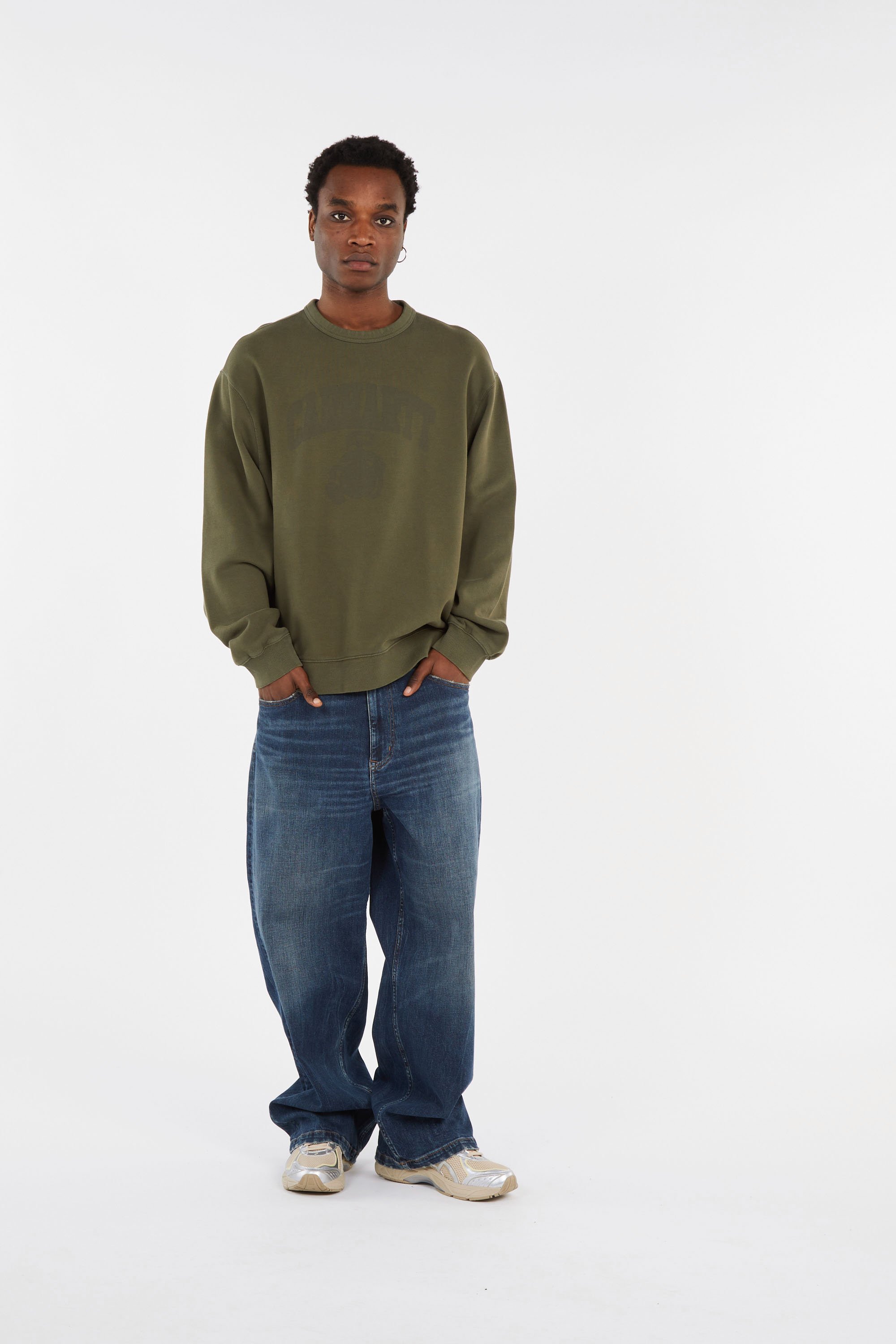 Sweatshirt faded pond corps sweat CARHARTT WIP Kaki