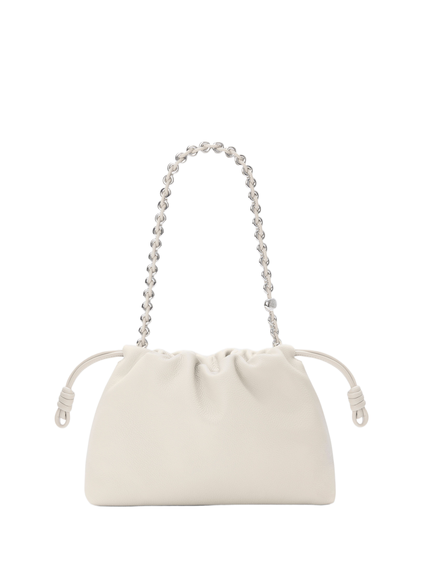 Borsa Flamenco media in pelle di vitello granaato. LOEWE Bianco