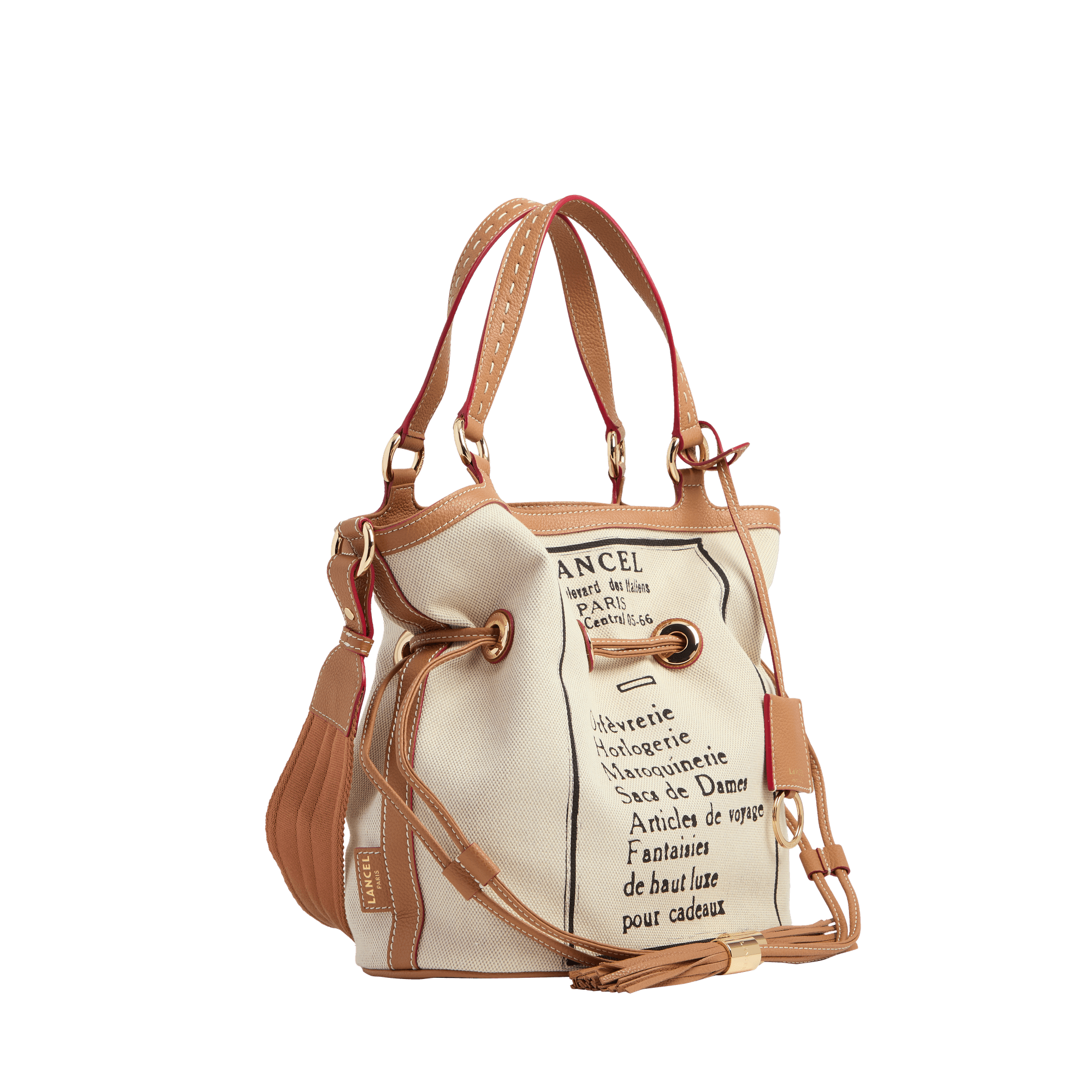 Handtas eerste flirt capsule 150 jaar in canvas en kalfsleer LANCEL Veelkleurig