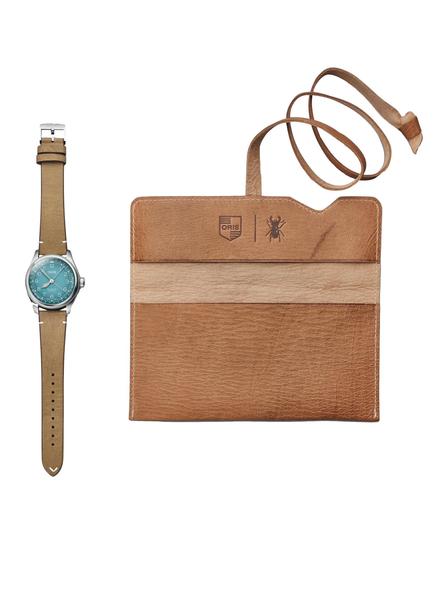 Montre automatique Oris Big Crown Cervo Volante en cuir ORIS Bleu