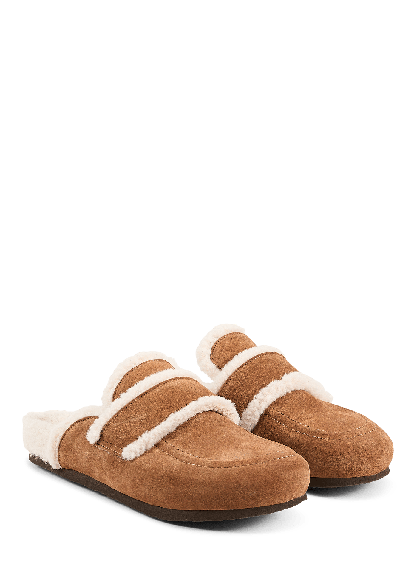 Suede leather mules | Brown SAISON 1865 Women