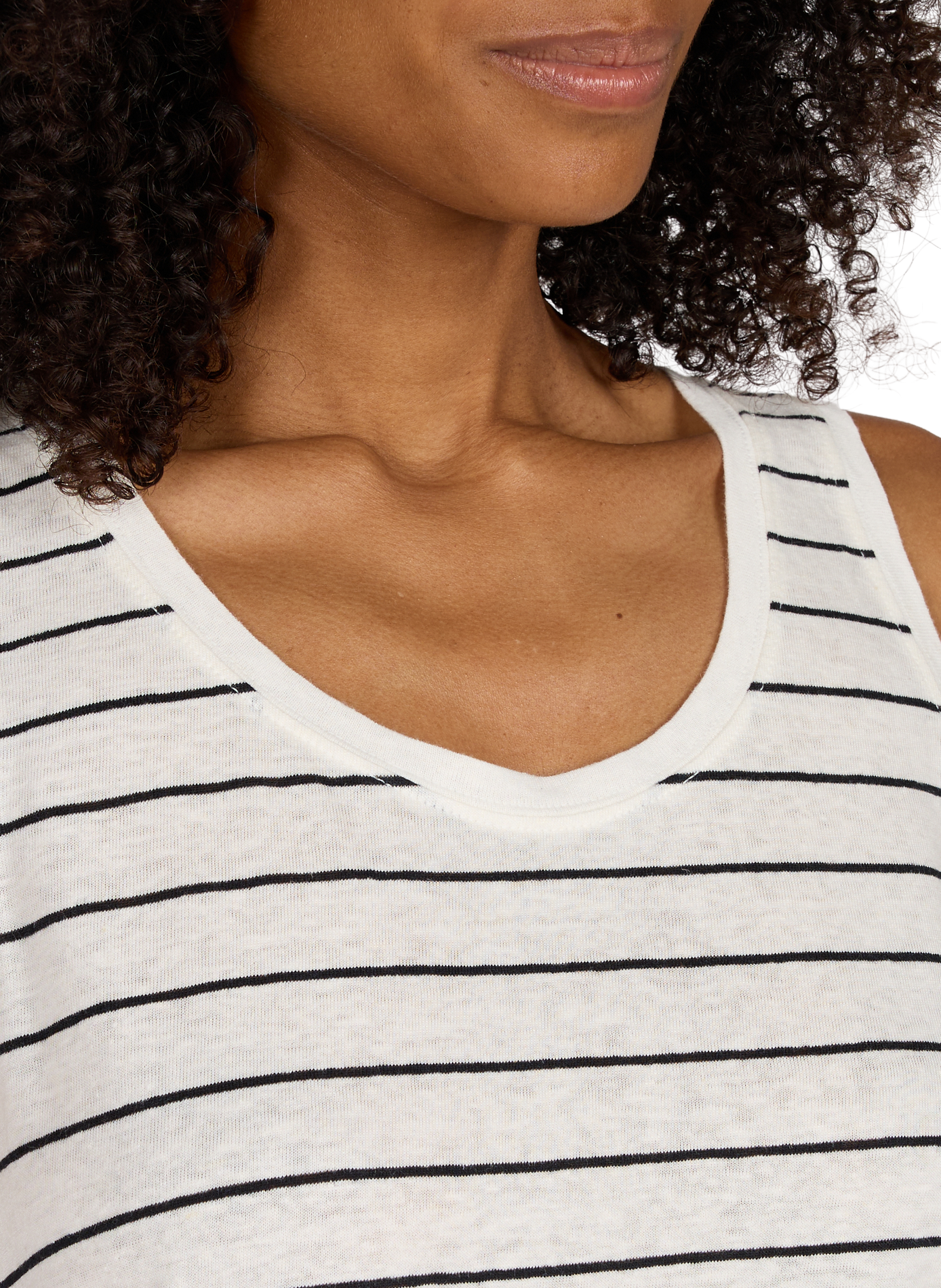 Tanktop mit Streifen aus Leinenmischung LEVI'S Weiss