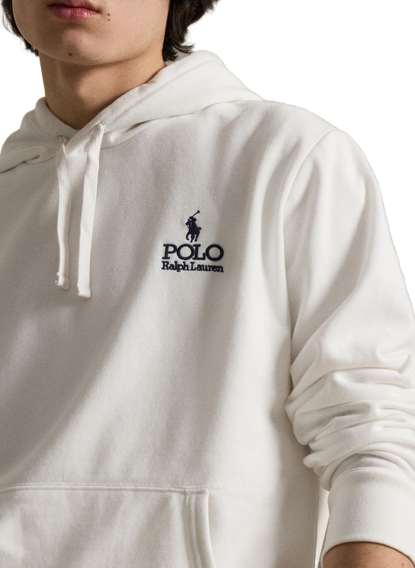 Sweat à capuche en coton mélangé POLO RALPH LAUREN Blanc