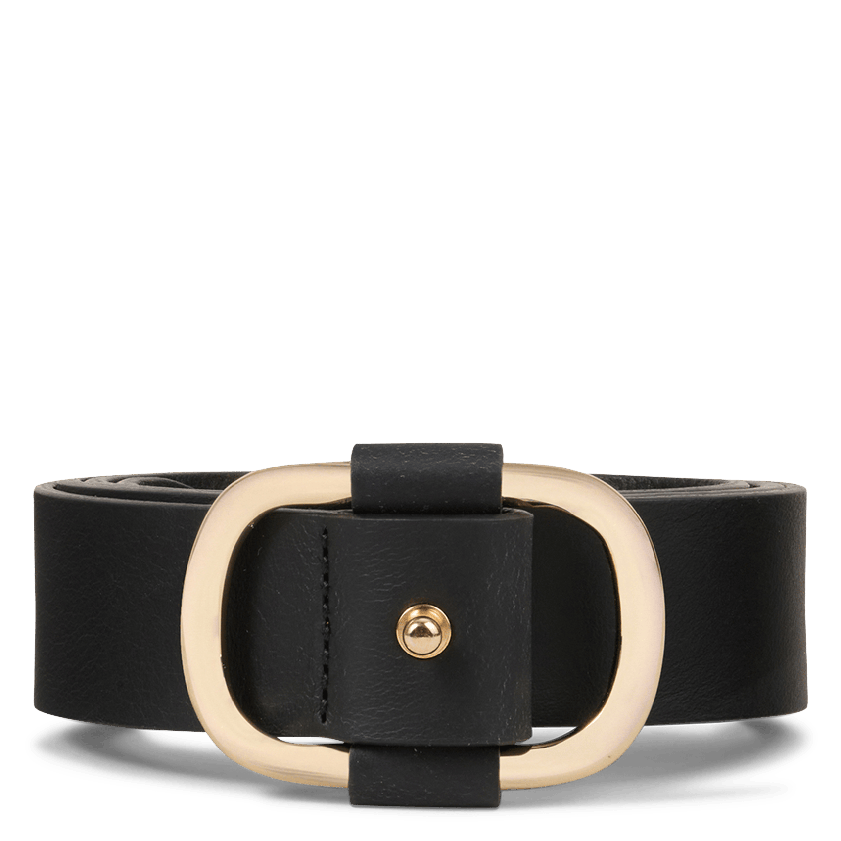 Smalle leren tailleband met kleine gesp BA&SH Zwart