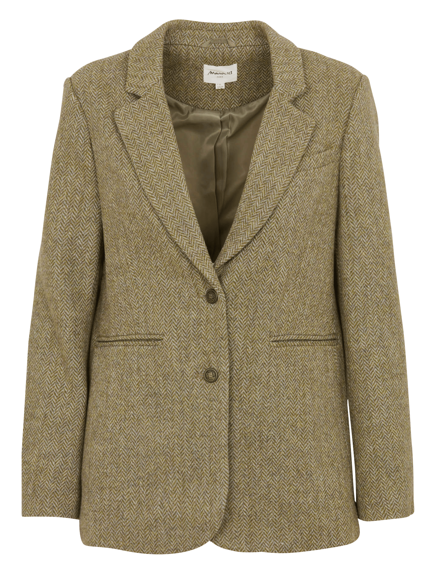 Veste blazer slim imprimé en laine courtney MAISON 123 Vert