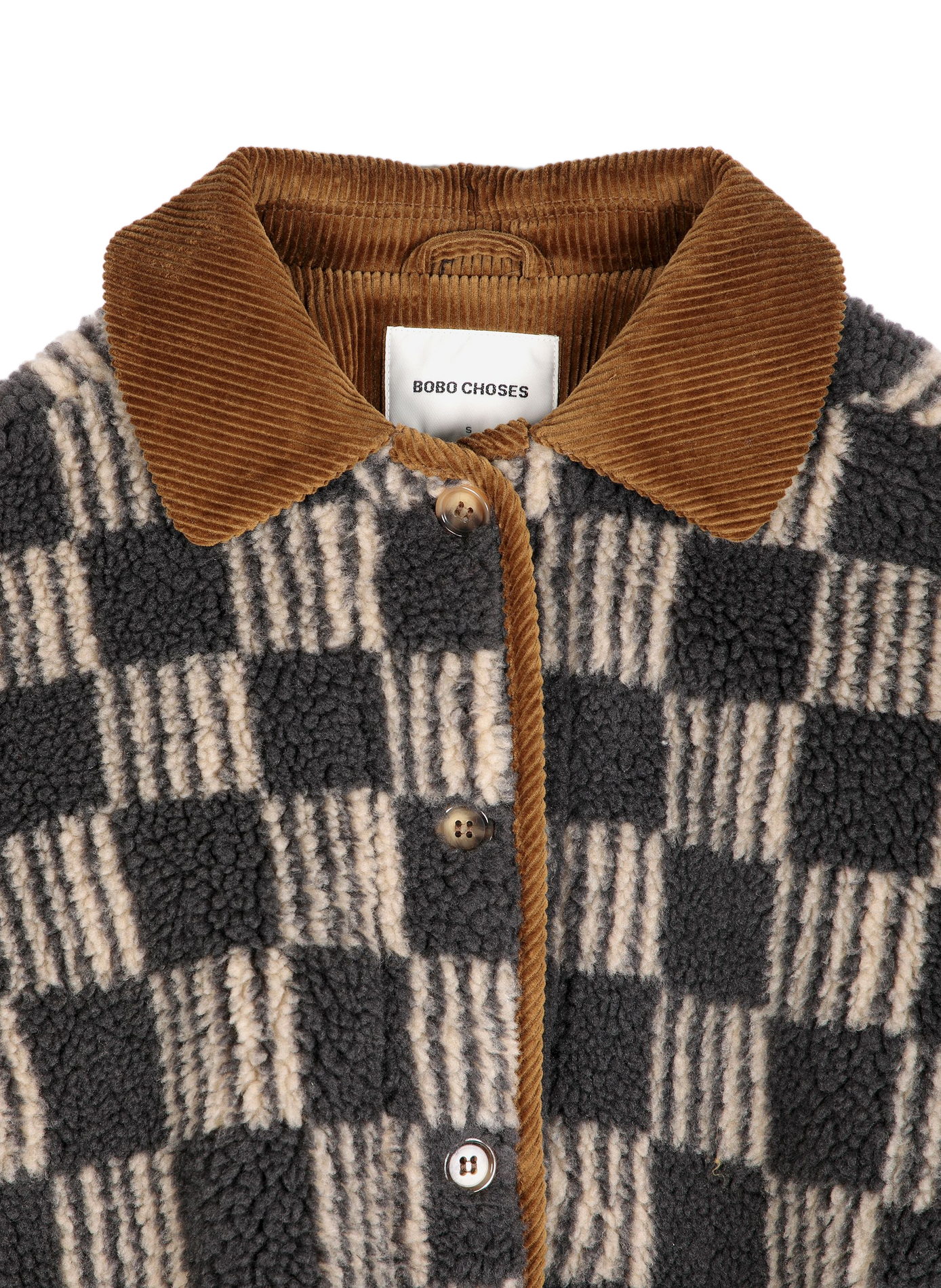 Veste ample damier col velours BOBO CHOSES Beige
