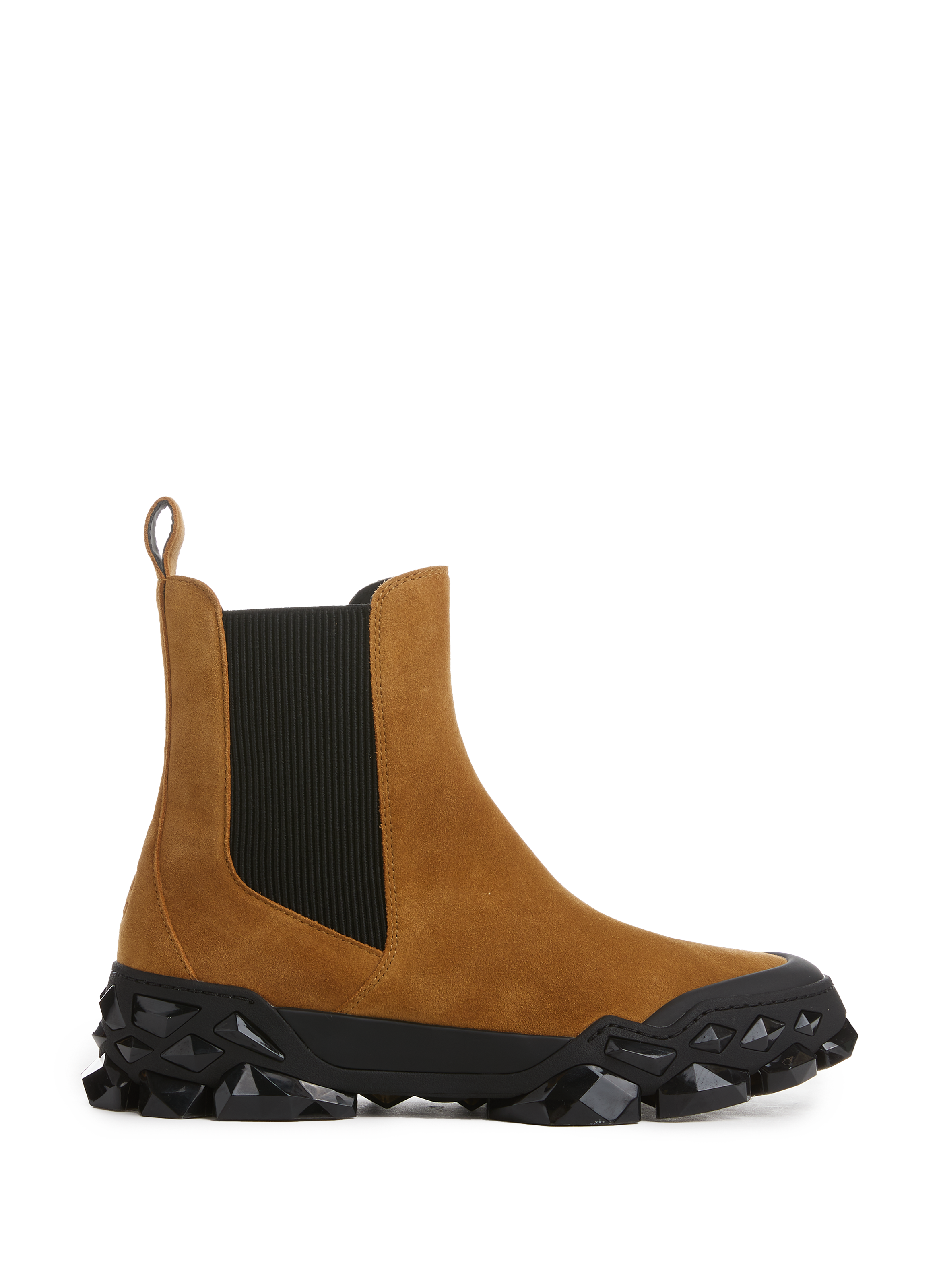 JIMMY CHOO Diamond x Chelsea leather boots Brown