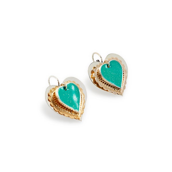 Boucles d'oreille médaillon Coeur