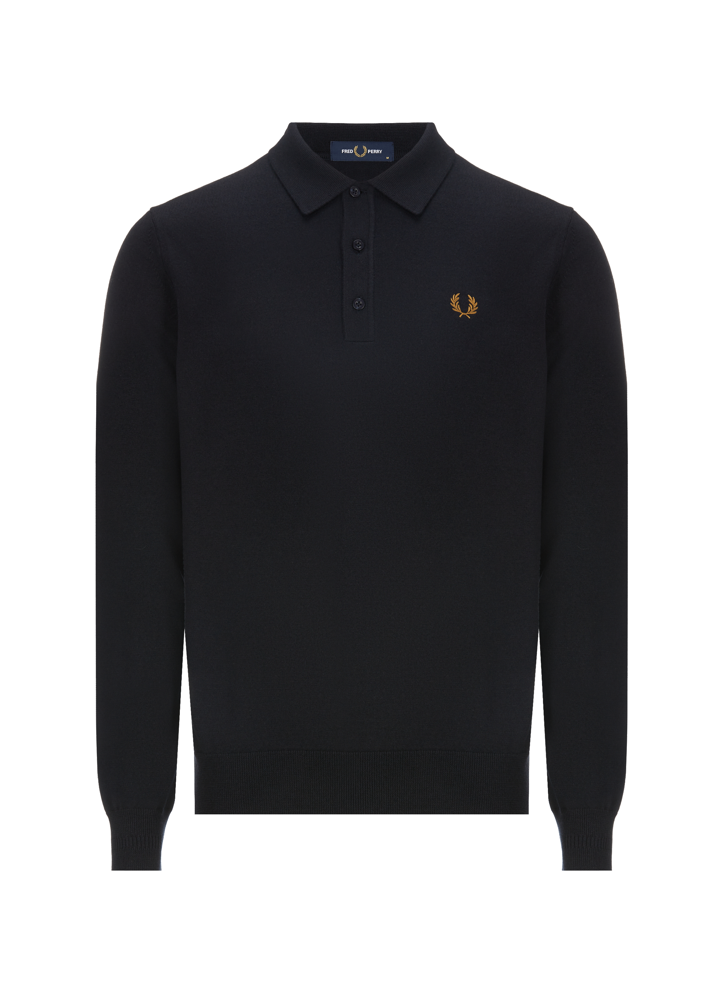 Polo manches longues en laine