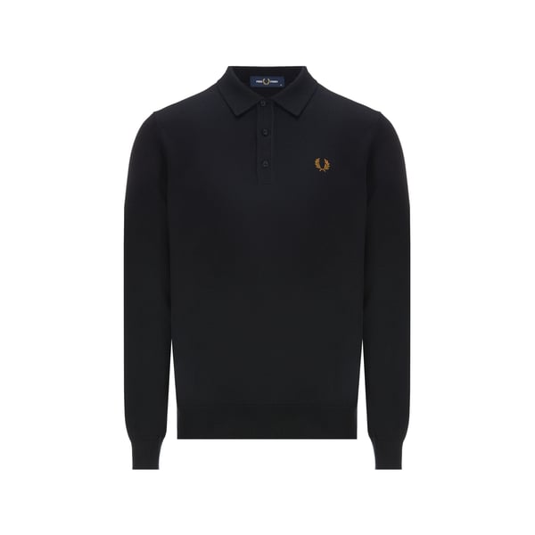 Polo manches longues en laine