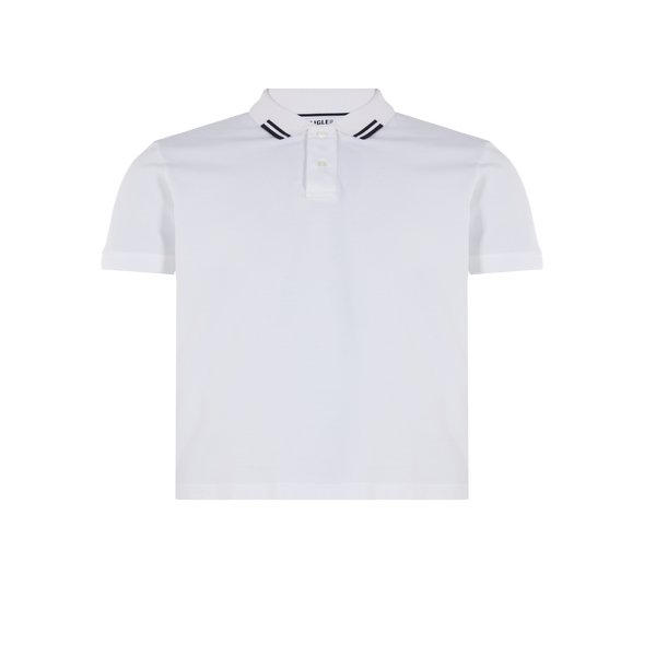 Shop Aigle Cotton Polo Shirt In White