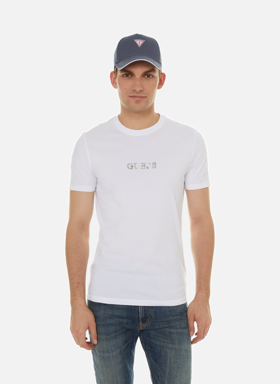 GUESS Organic cotton logo T-shirt White