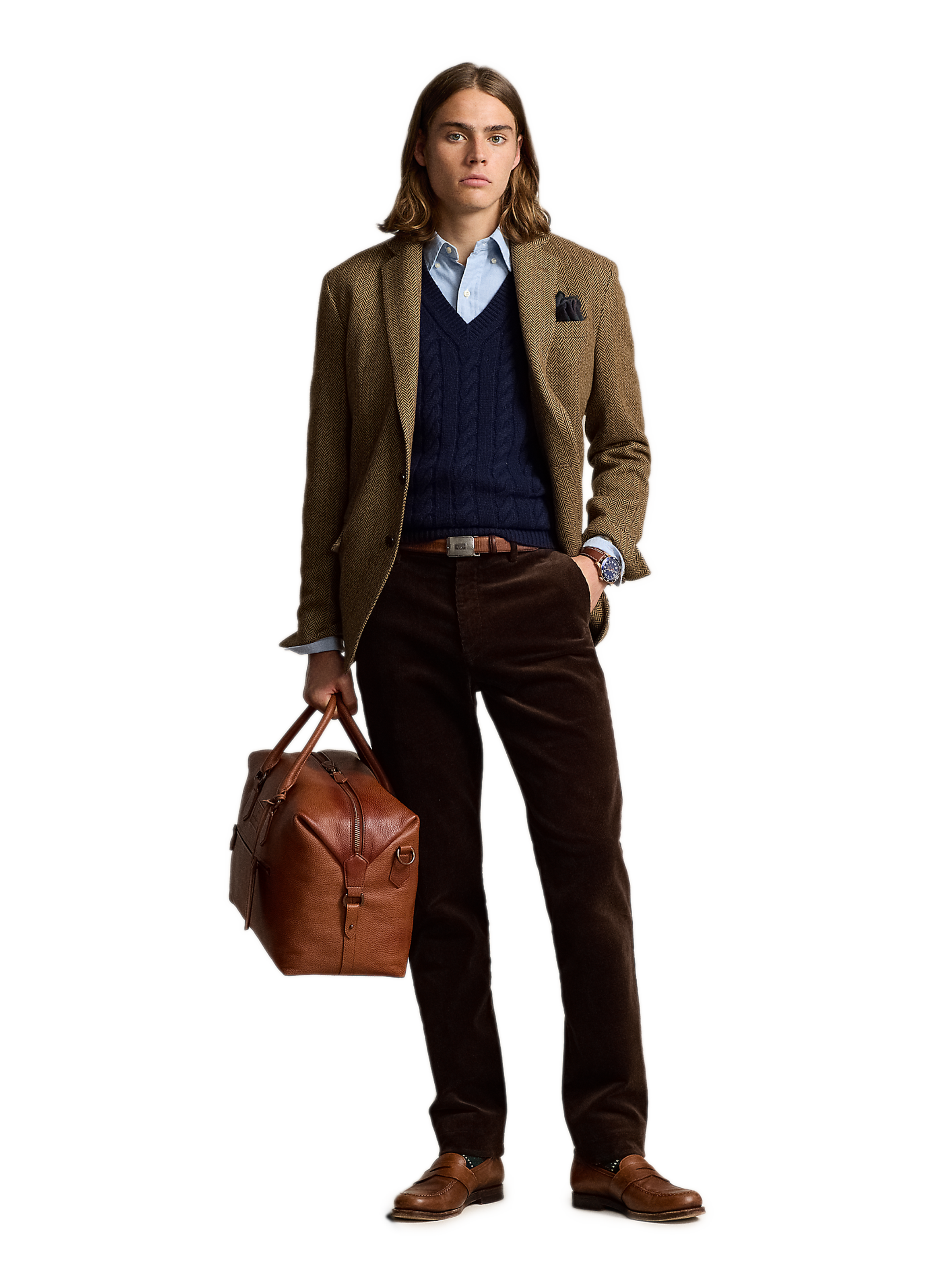 Lightweight trousers with logo POLO RALPH LAUREN Brown