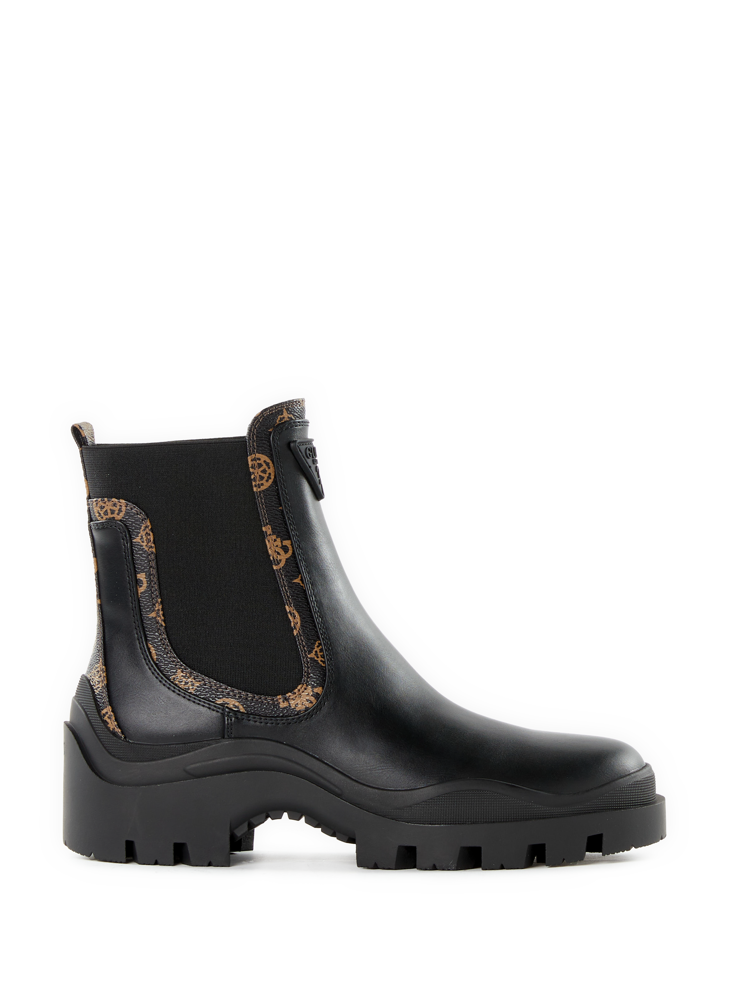 Chelsea Boots Stiefeletten Damen Guess Stiefeletten Aus Leder Mit Logo  Guess Damen Printemps Outlet