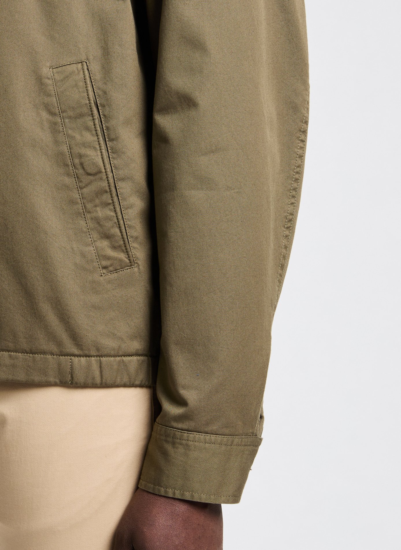 Blouson col classique en coton GANT Vert