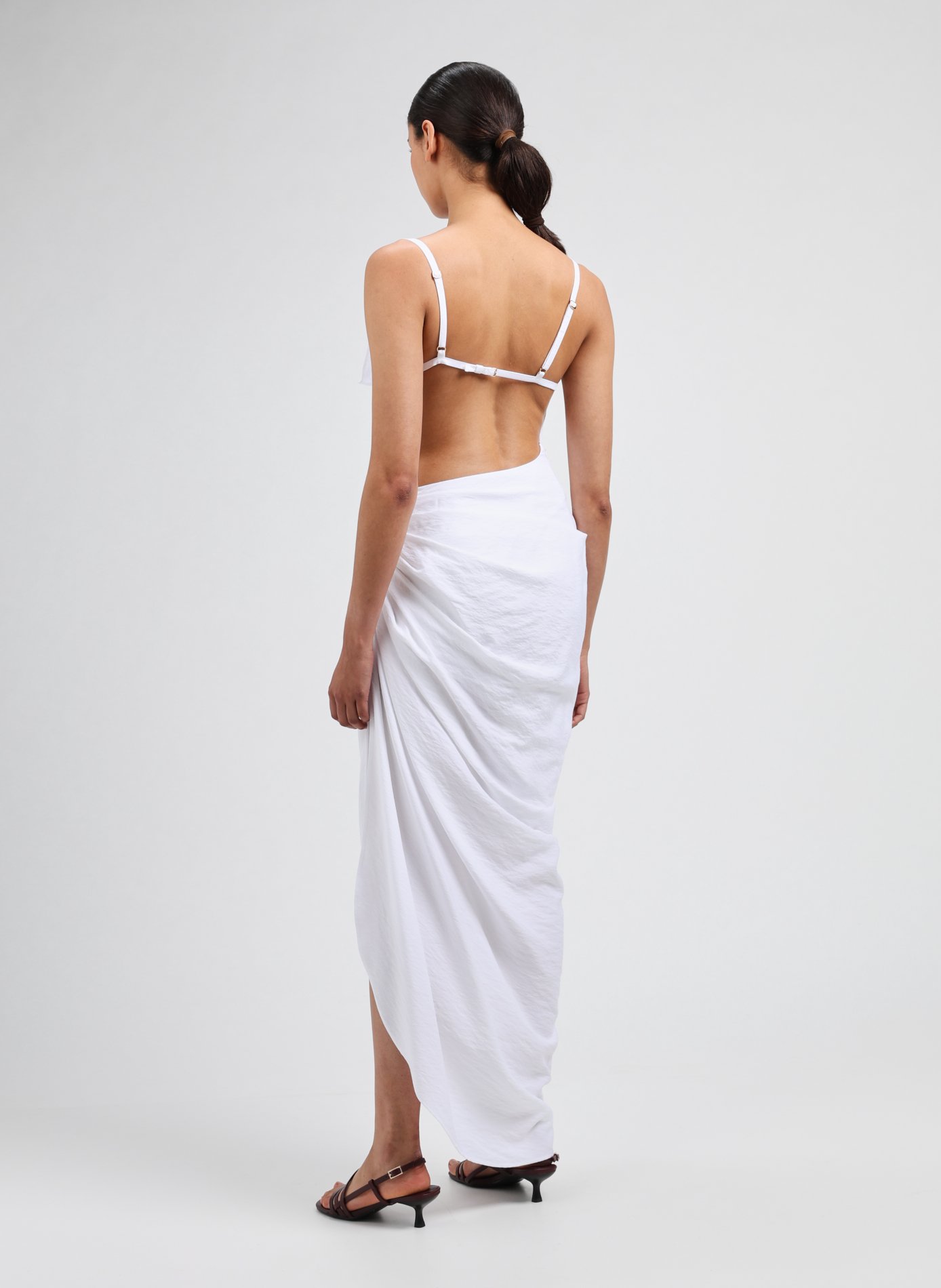 The Saudade cotton dress JACQUEMUS White
