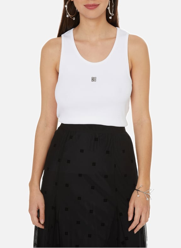 Débardeur en coton Blanc by GIVENCHY GIVENCHY Débardeur en coton Blanc