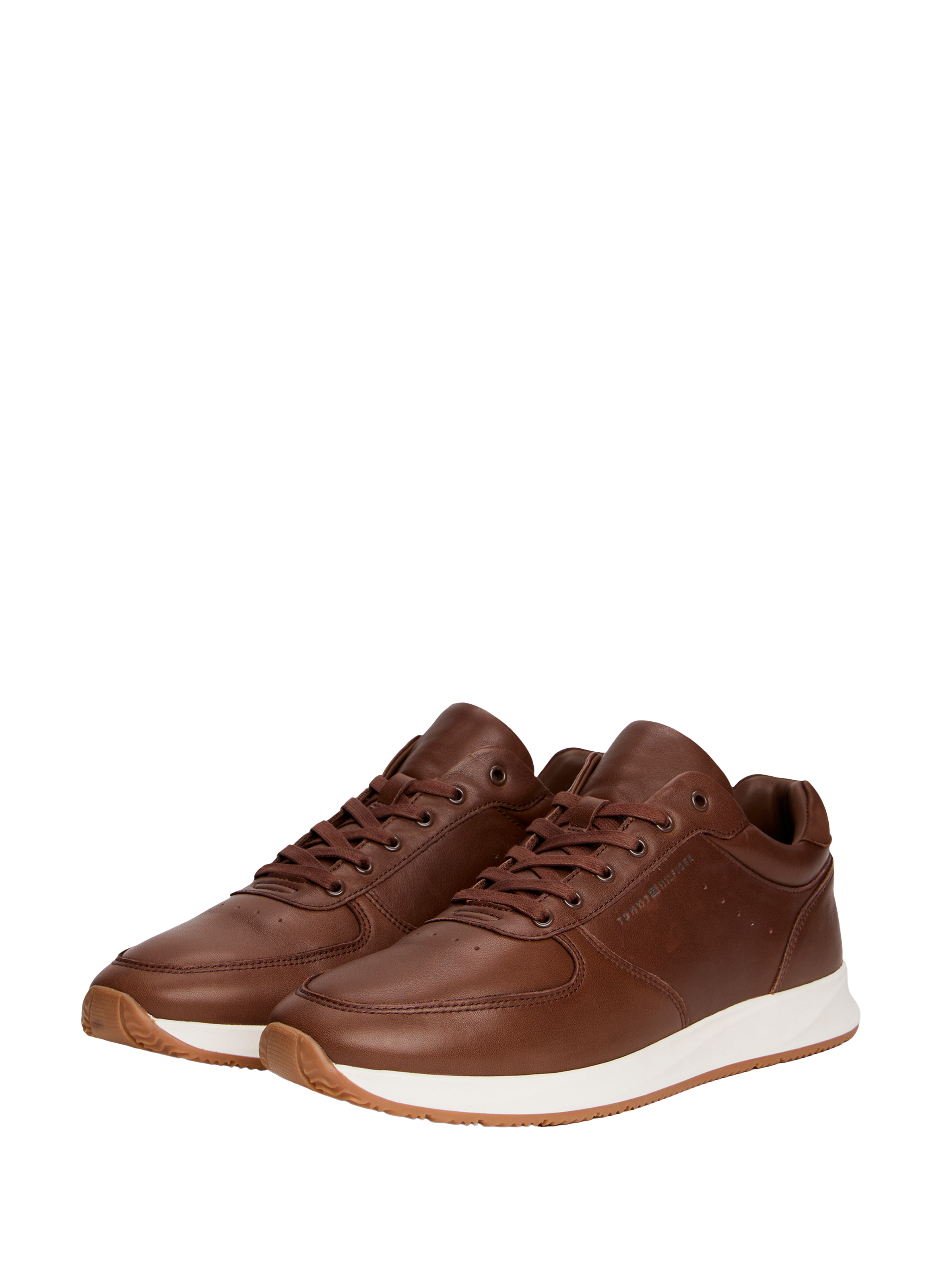 Leather sneakers TOMMY HILFIGER Brown