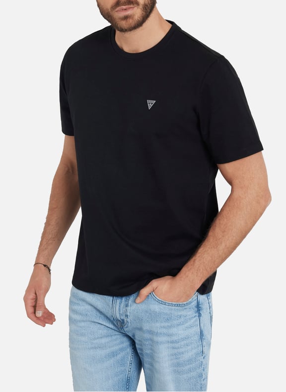 Cotton Logo T-shirt Black by GUESS GUESS Cotton Logo T-shirt Black