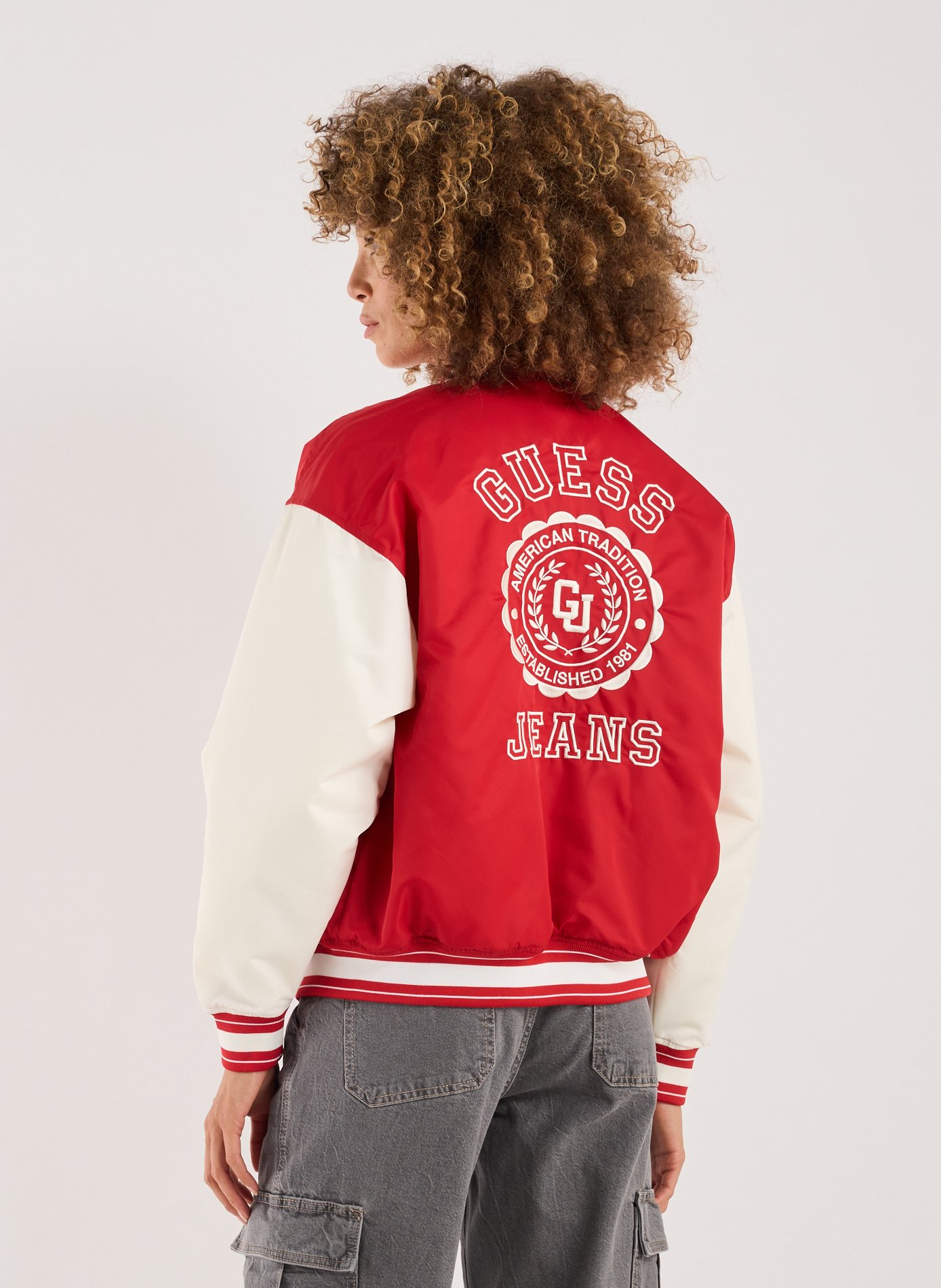 Two-tone bomber jacket GUESS Red