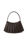 Sac moyen Lenglen plissé en cuir | Marron by LACOSTE LACOSTE Sac moyen Lenglen plissé en cuir | Marron