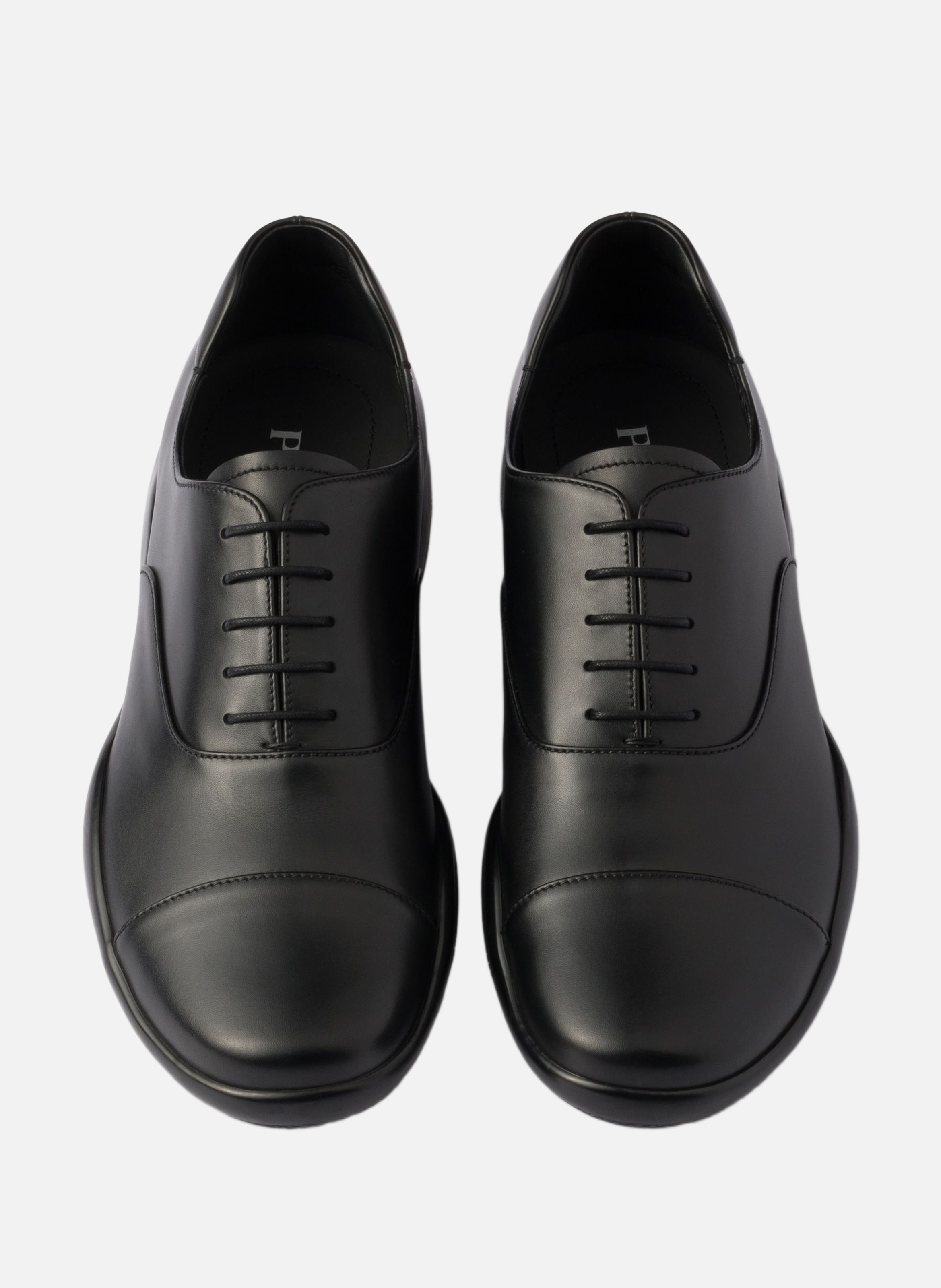 Chaussures prada toblach à lacets en cuir PRADA Noir