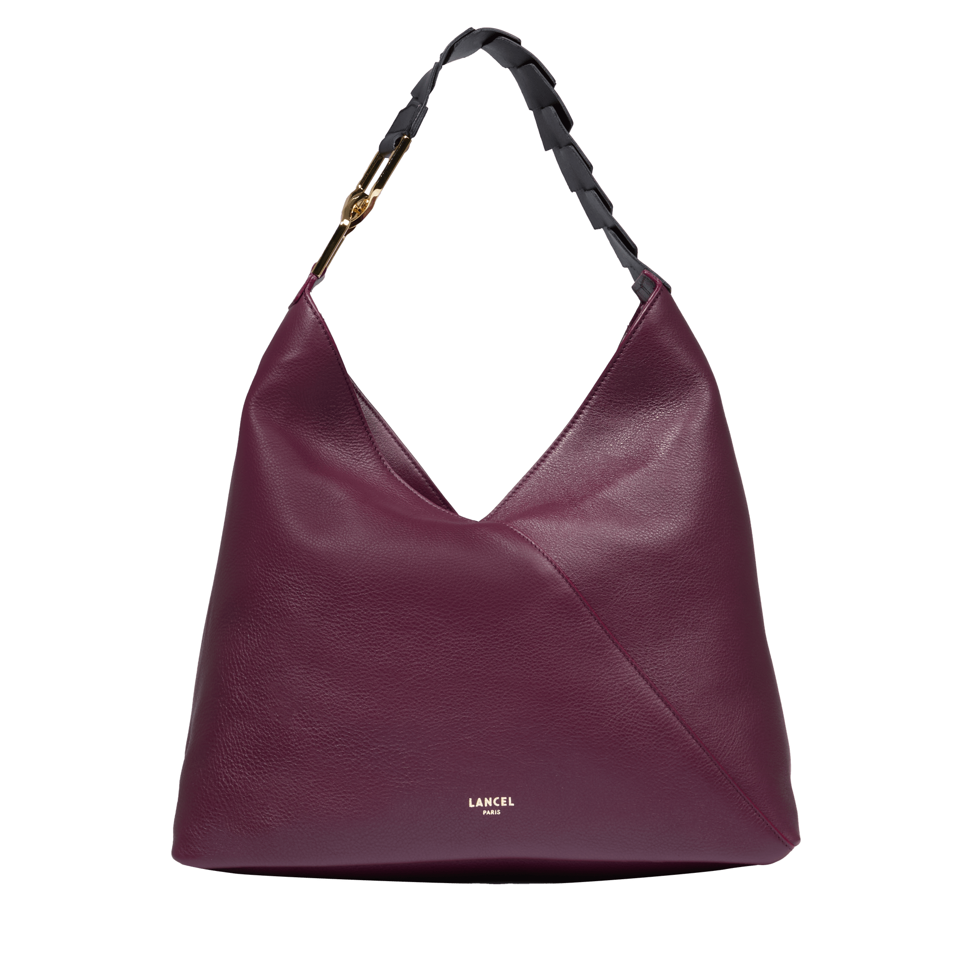 Sac hobo zippé l pagode de lancel en cuir LANCEL Violet
