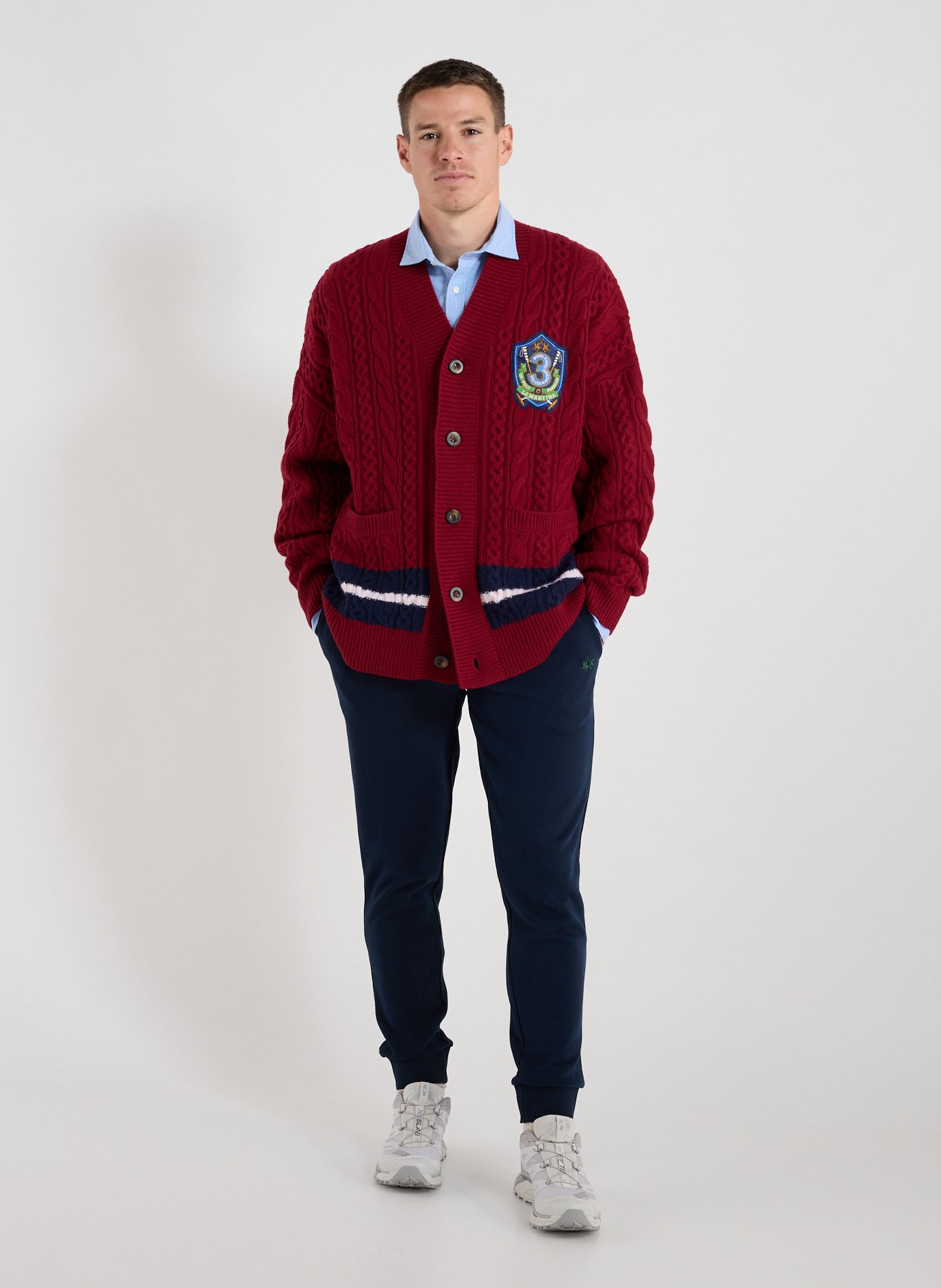 Cardigan oversize en laine mélangée LA MARTINA Rouge