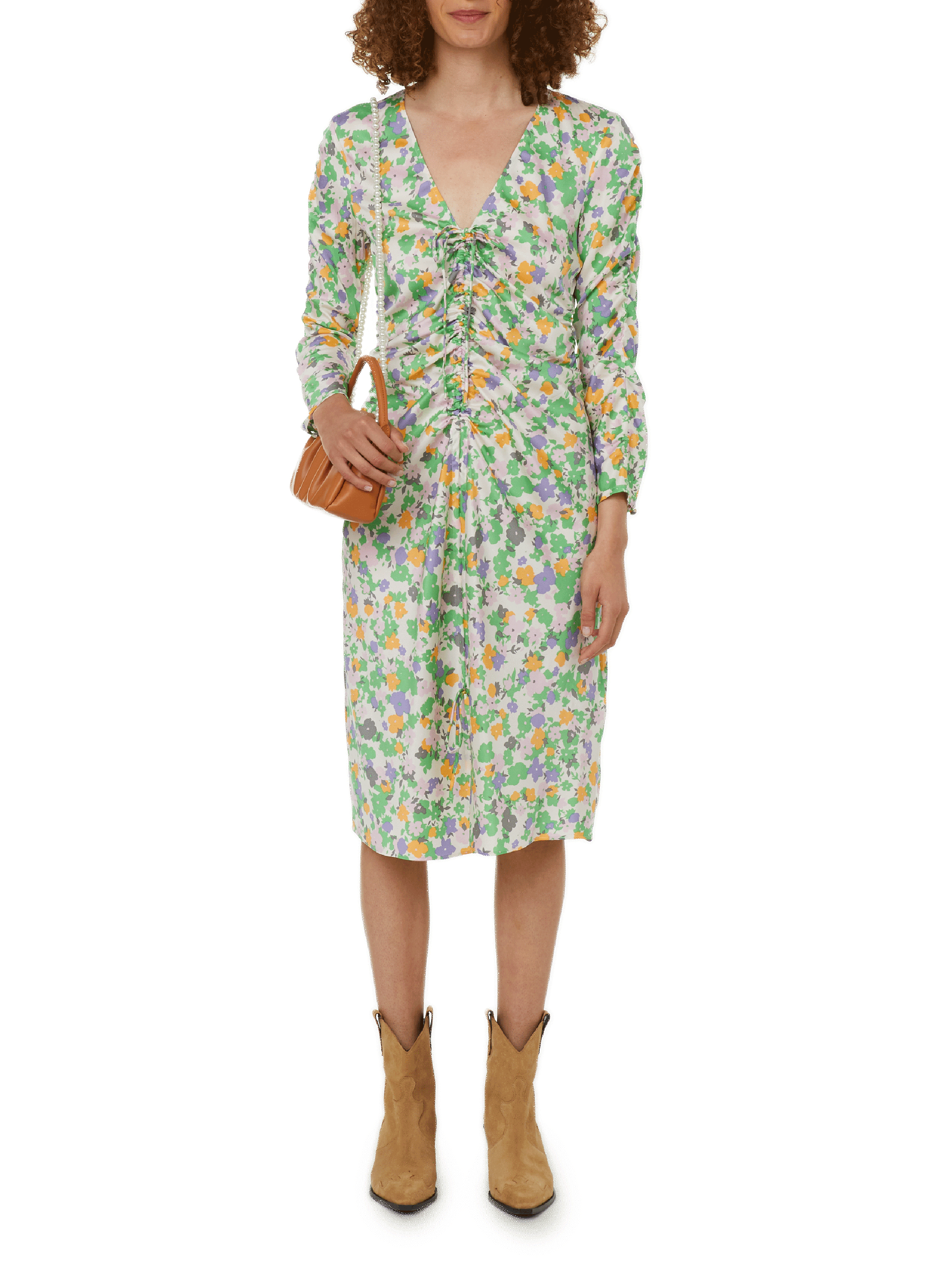 BAUM UND PFERDGARTEN Adriti silk midi dress Multicolour