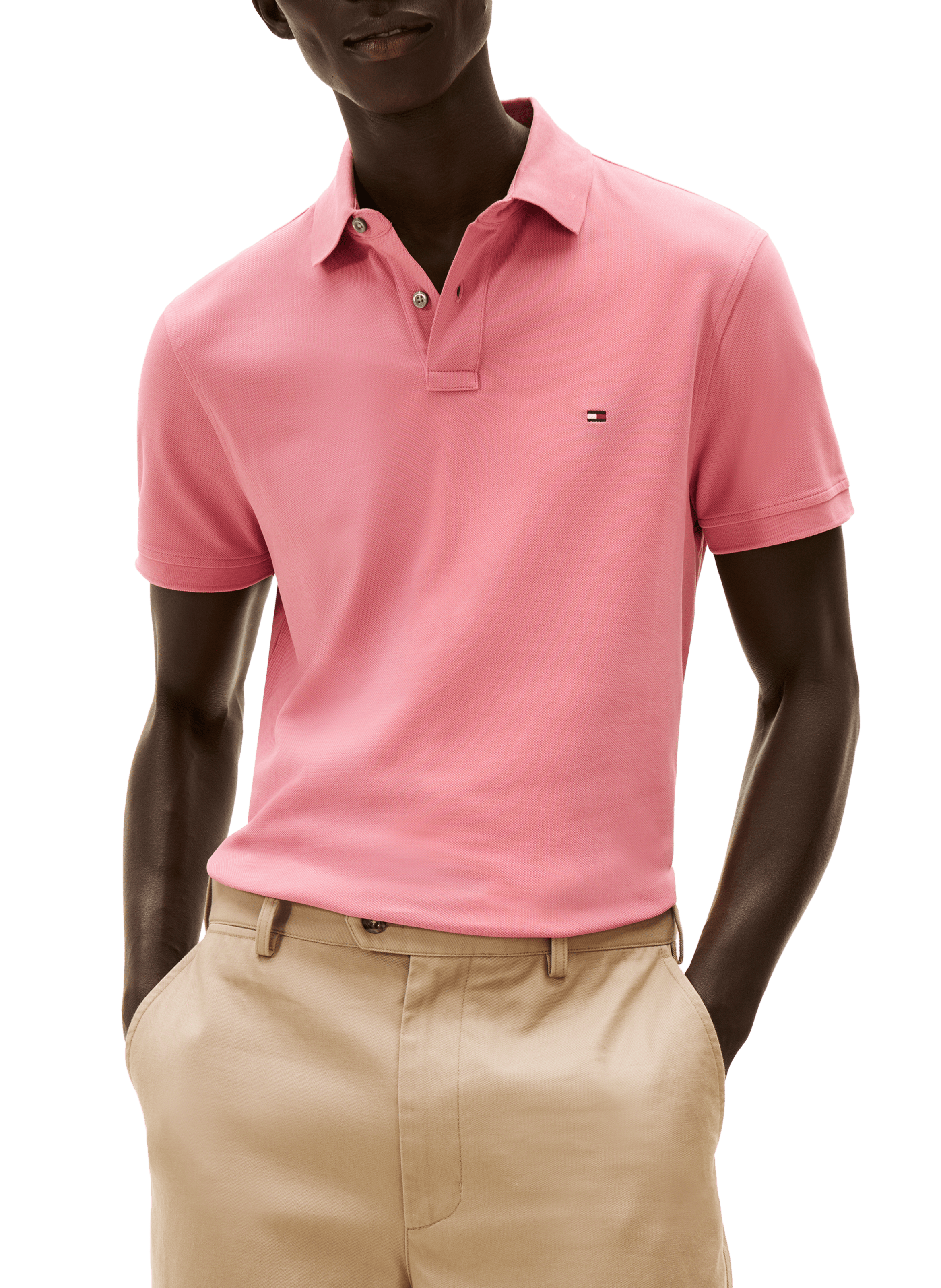 TOMMY HILFIGER Polo en coton organique Rose