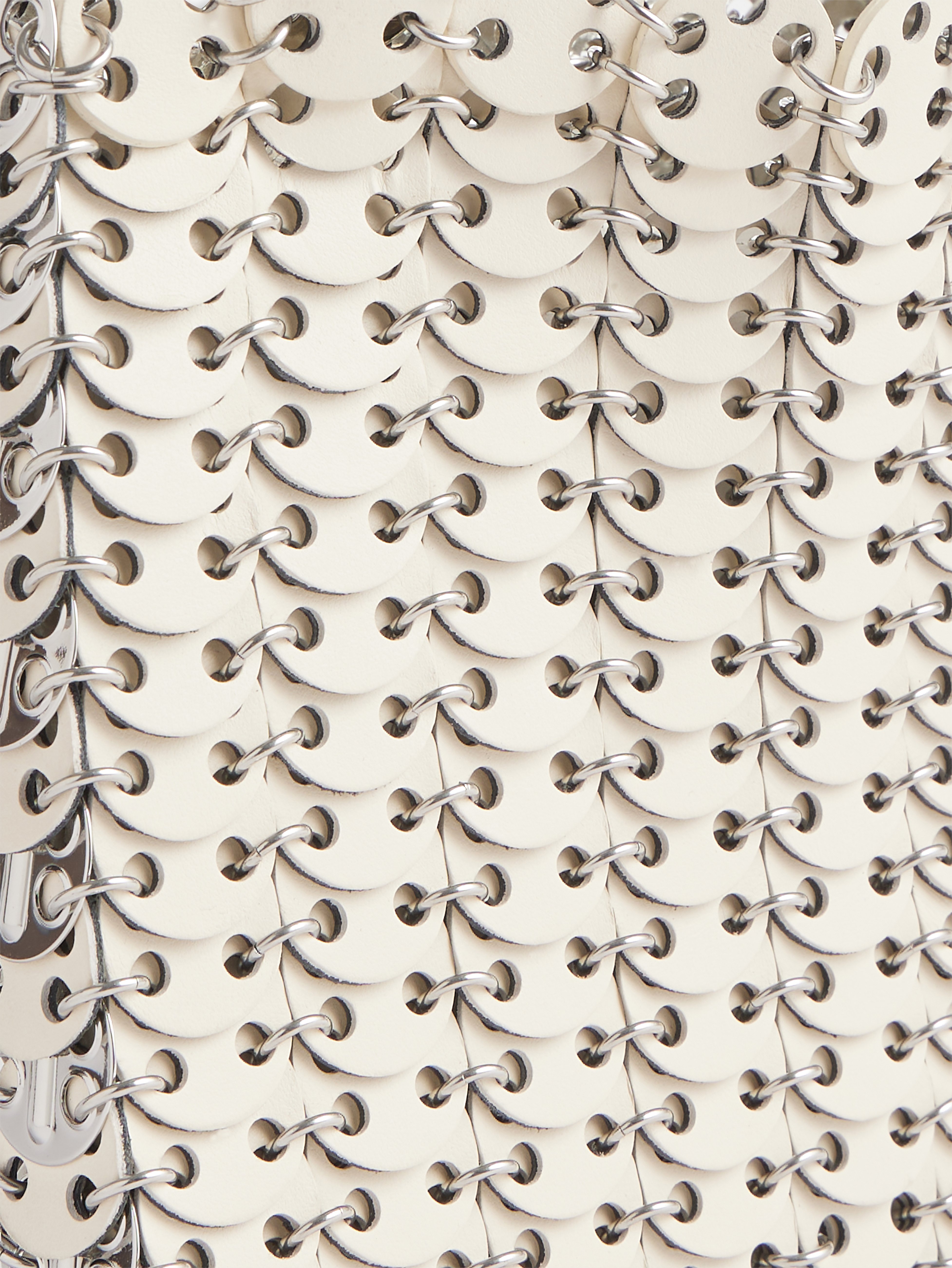 Sac réversible 1969 flip en cuir RABANNE Blanc