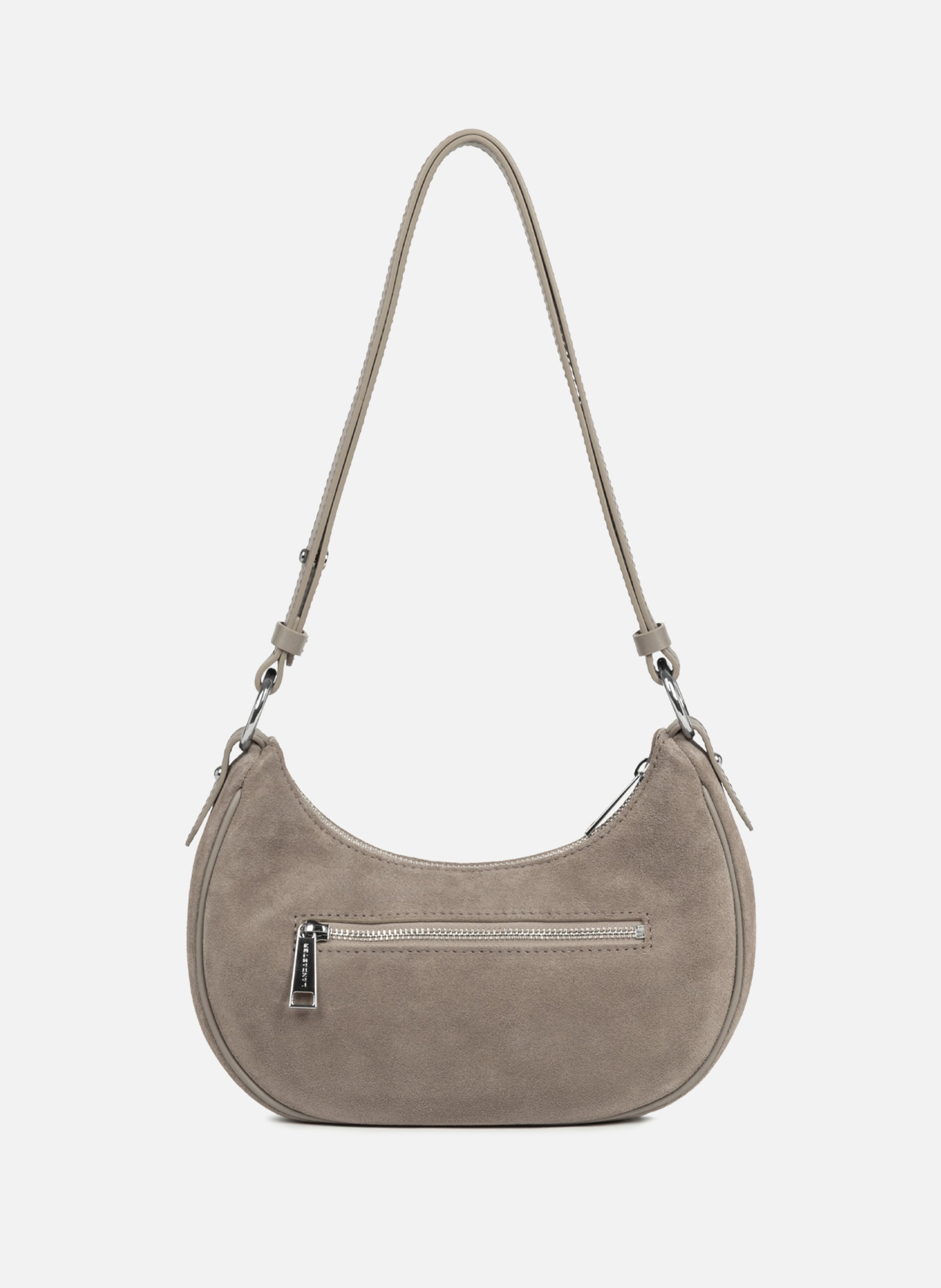 Petit sac besace - suède LANCASTER Gris