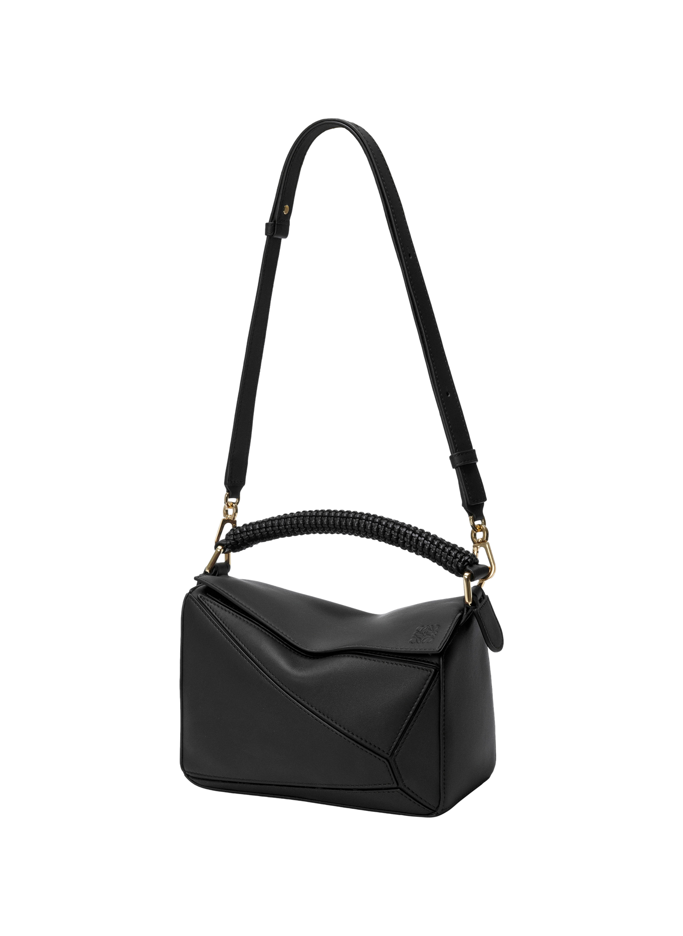 Small Puzzle bag in smooth calf leather and nappa lambskin LOEWE Black