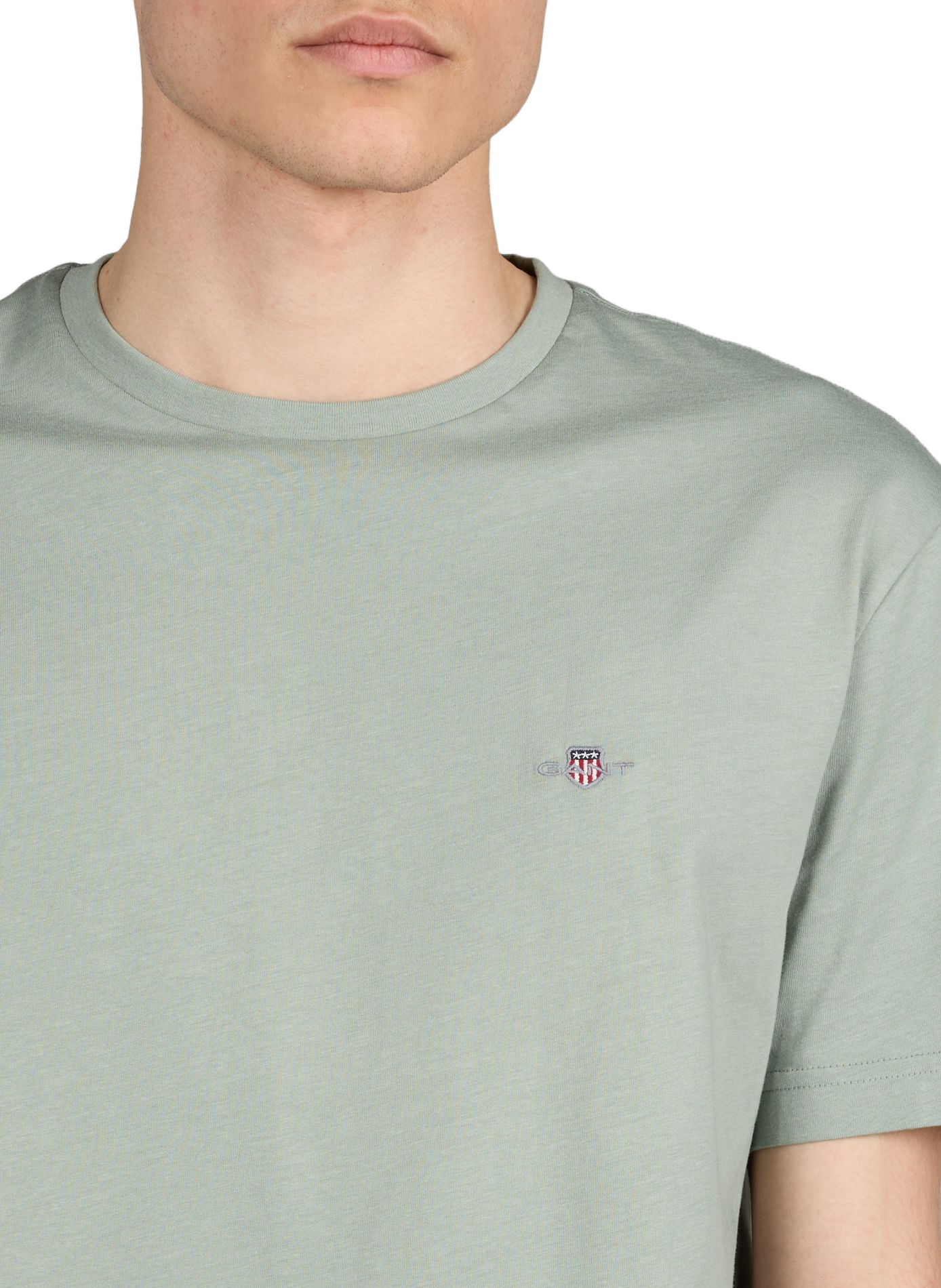 Plain Cotton T-shirt GANT Green