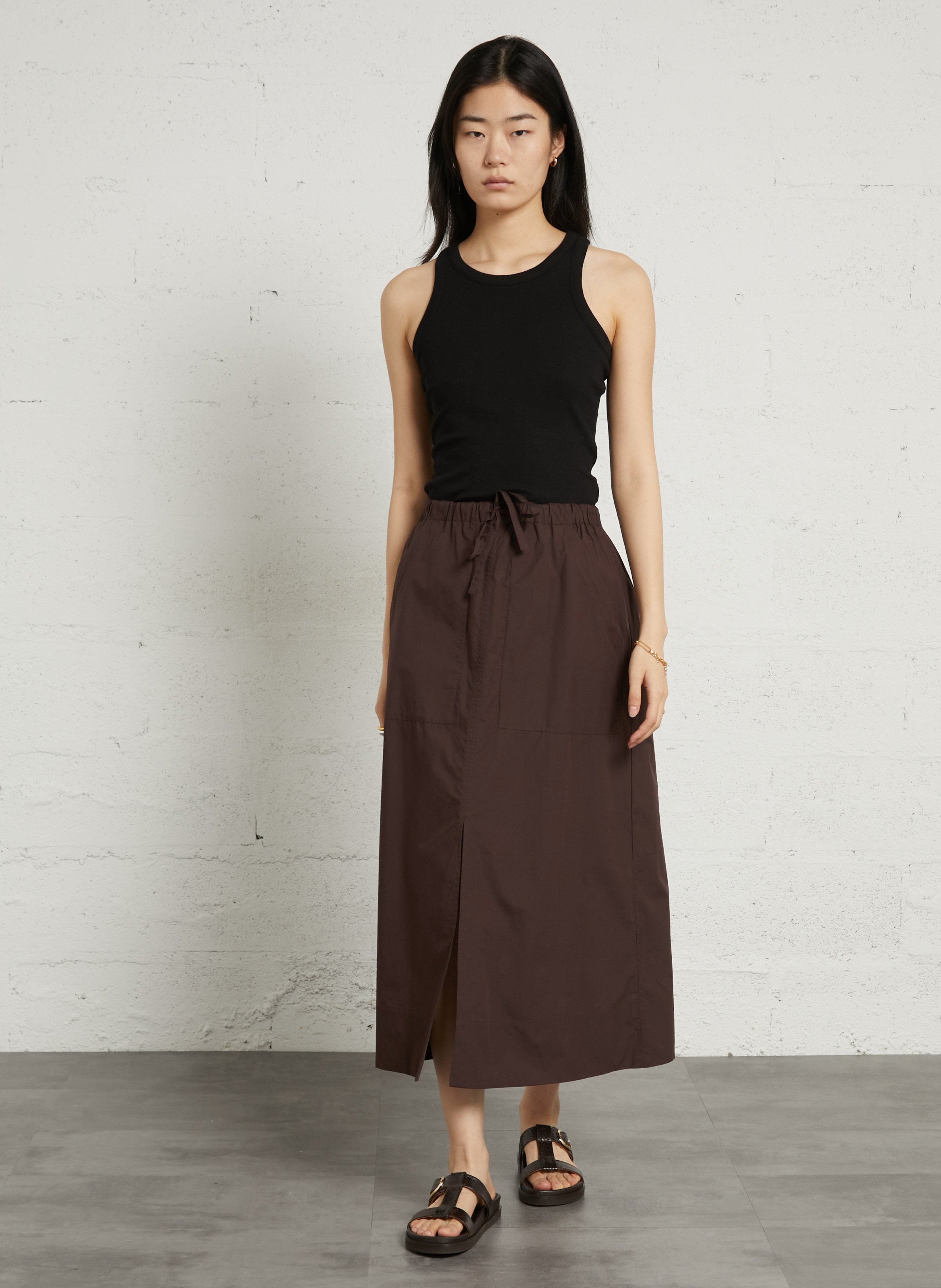 Débardeur en coton leopold MAISON 123 Noir