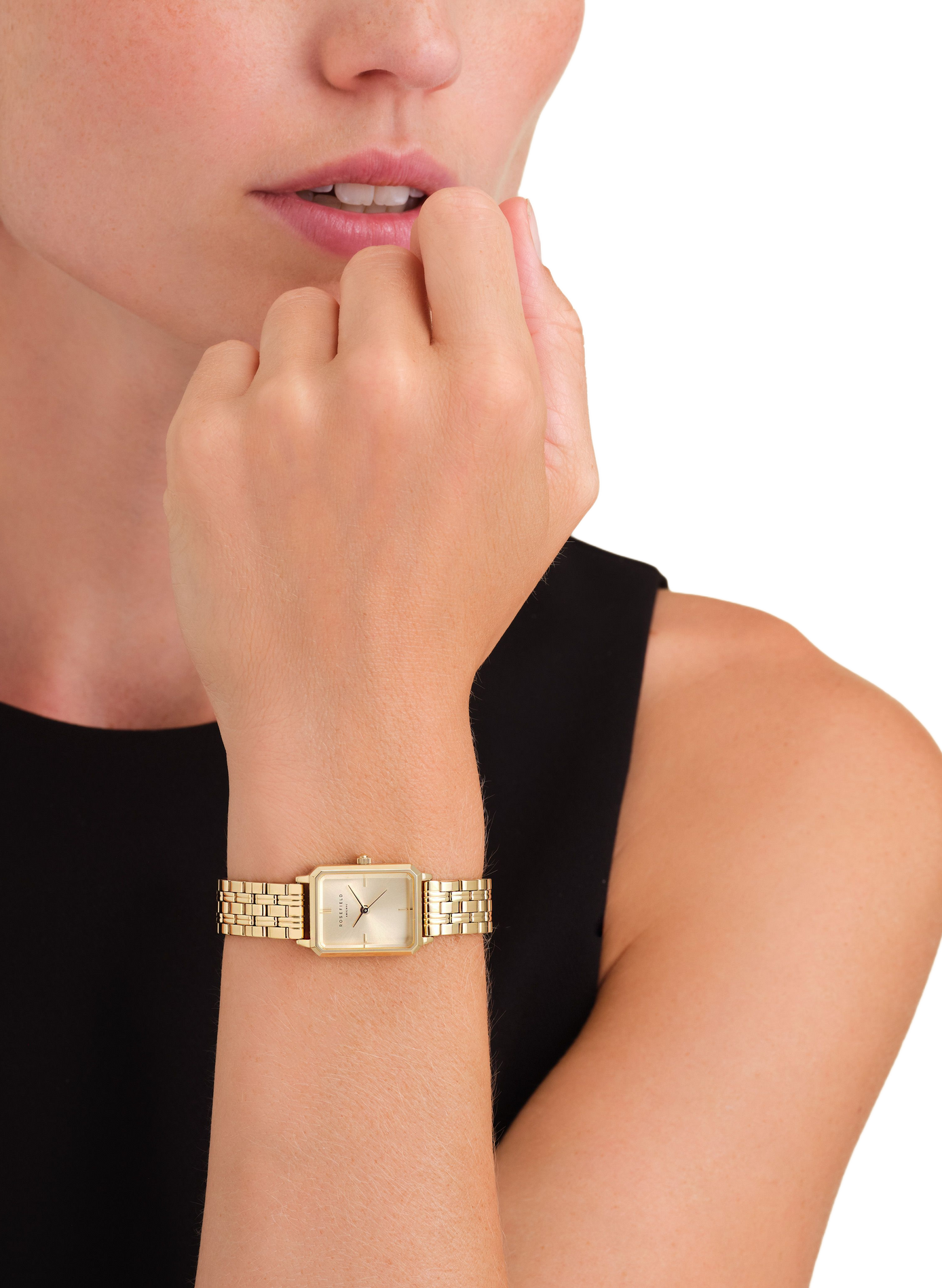 Montre analogique Octagon XS en acier inoxydable ROSEFIELD Doré