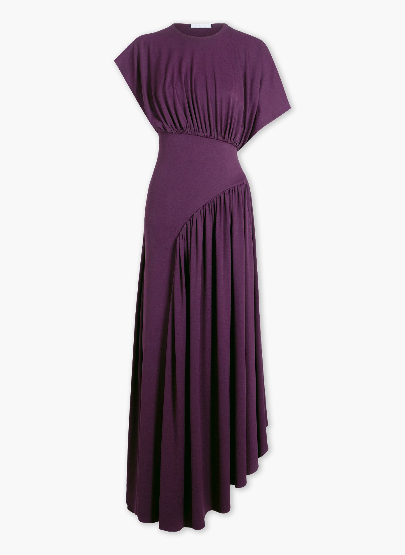 Longue robe asymétrique avec détails froncés RABANNE Violet