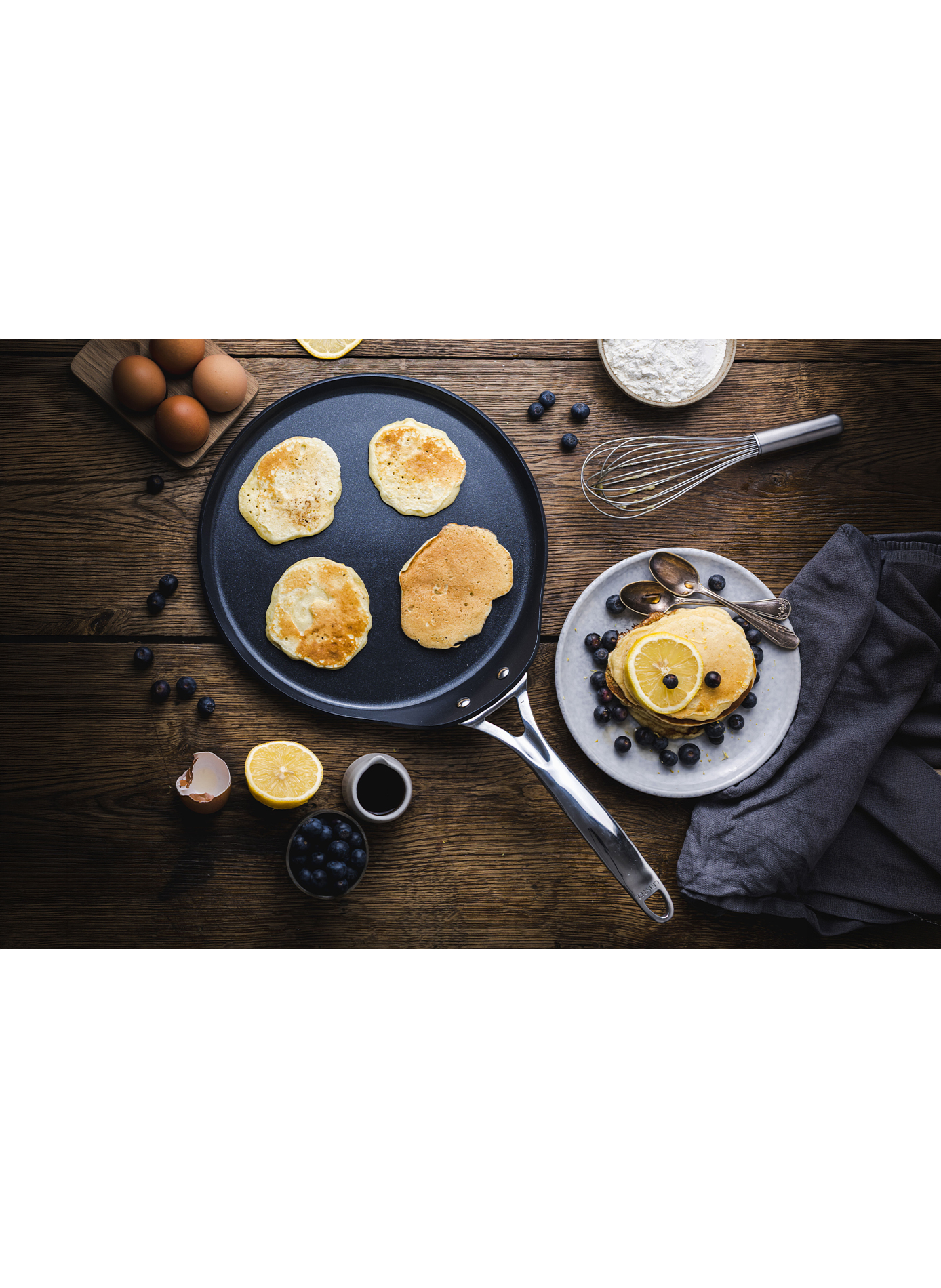 Poêle à crêpes anti-adhésive Castel'Pro CRISTEL Noir