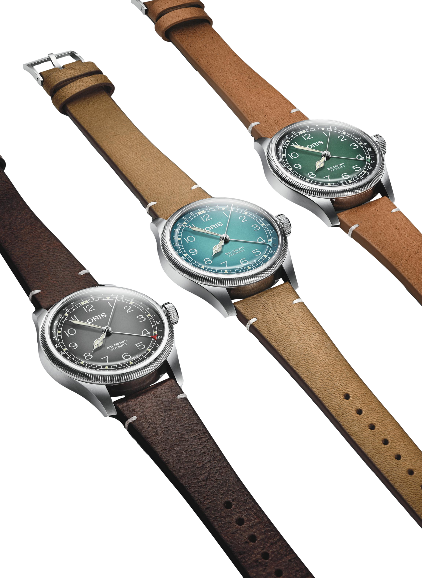 Montre automatique Oris Big Crown Cervo Volante en cuir ORIS Bleu