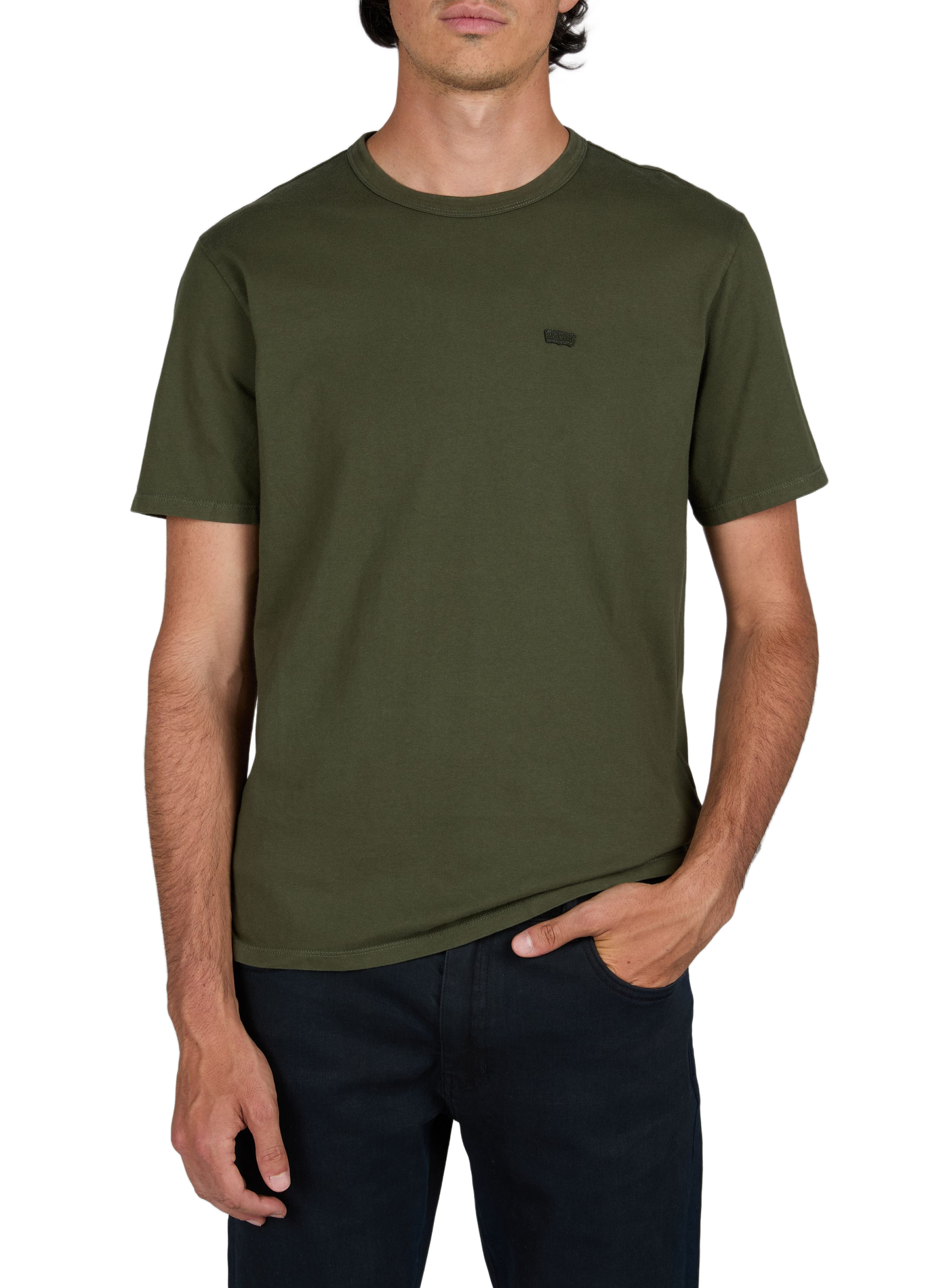 Round neck cotton t-shirt LEVI'S Green