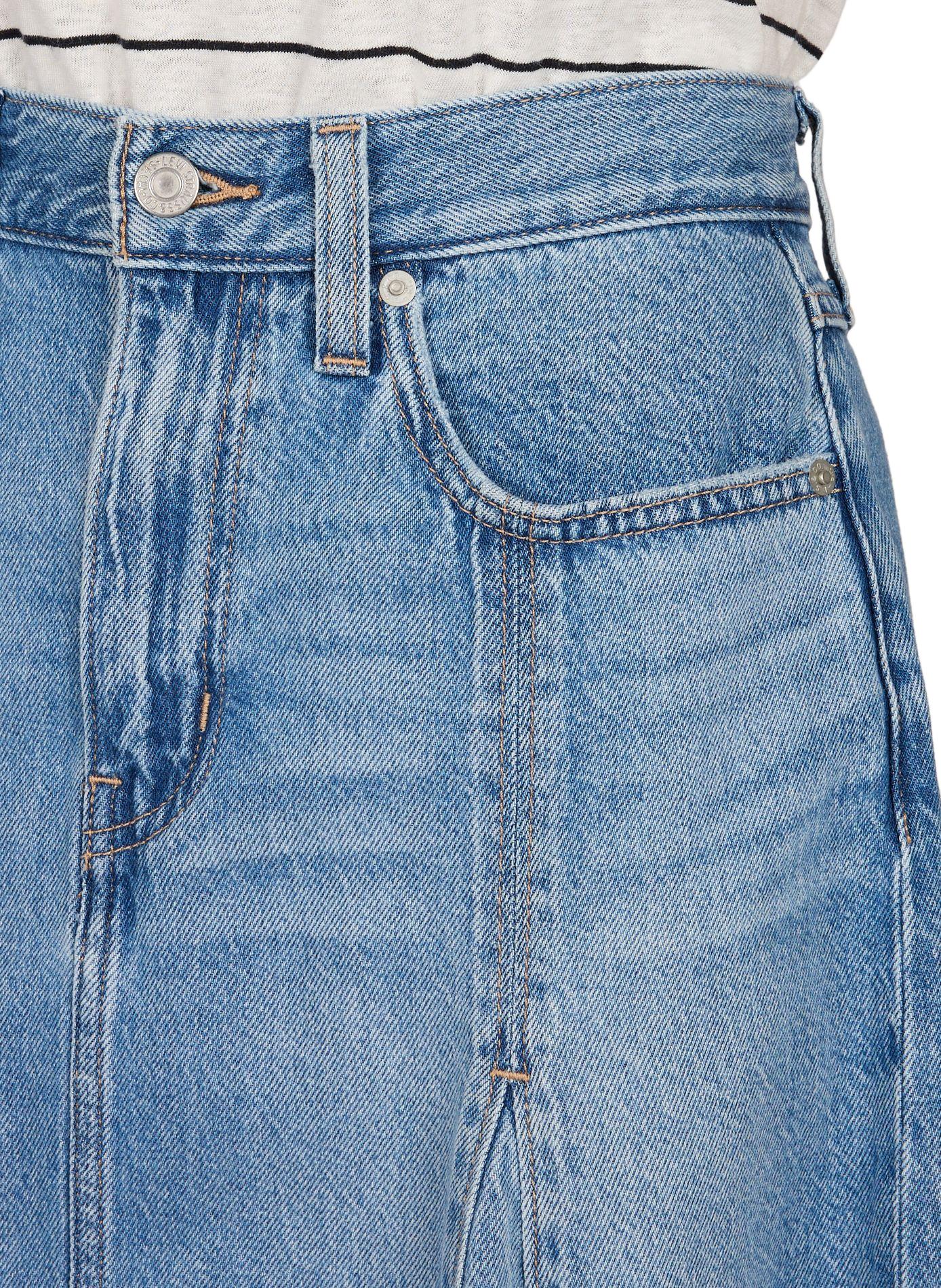 Jupe évasée en coton mélangé LEVI'S Bleu