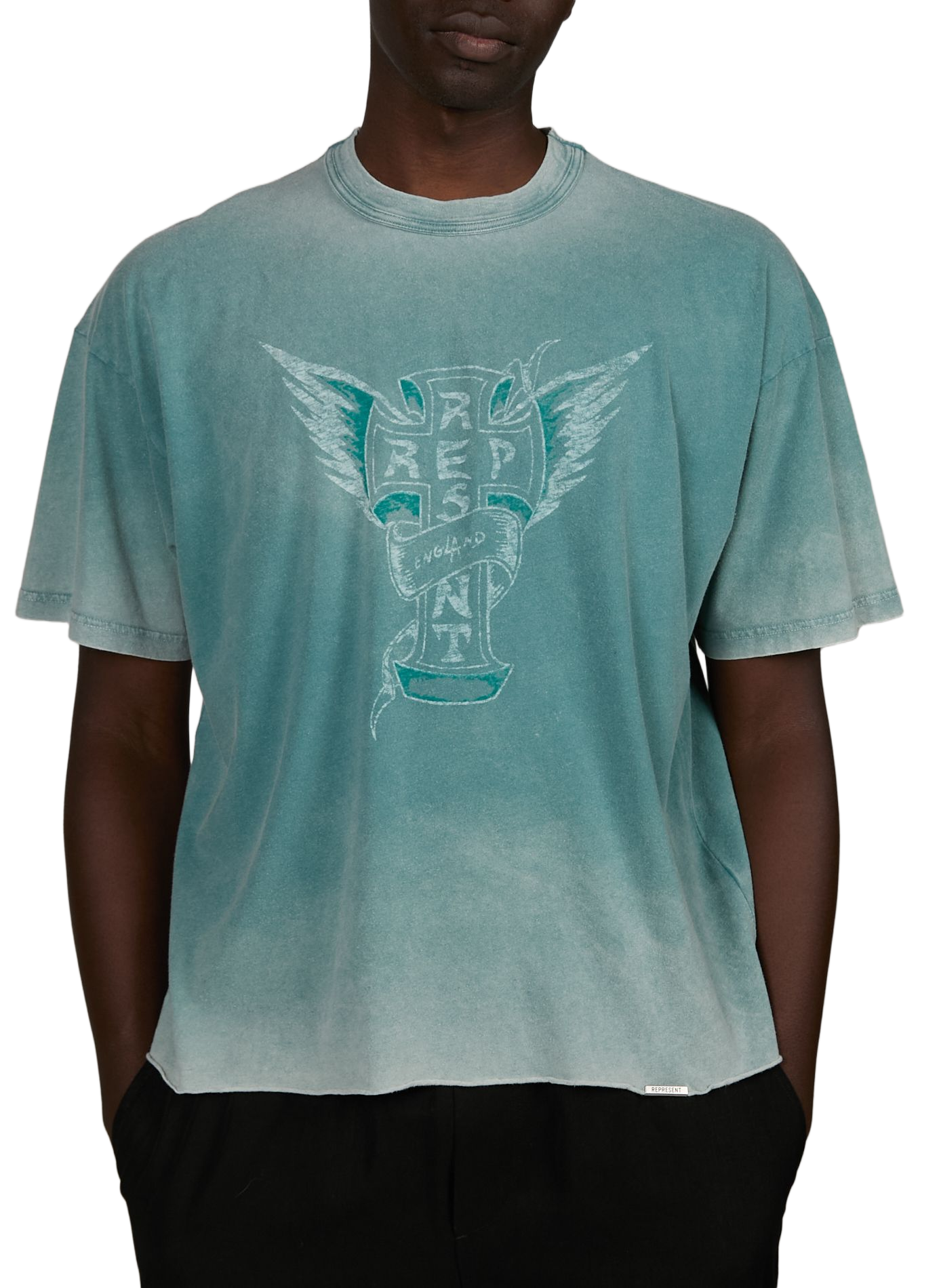 Round neck cotton t-shirt REPRESENT Blue