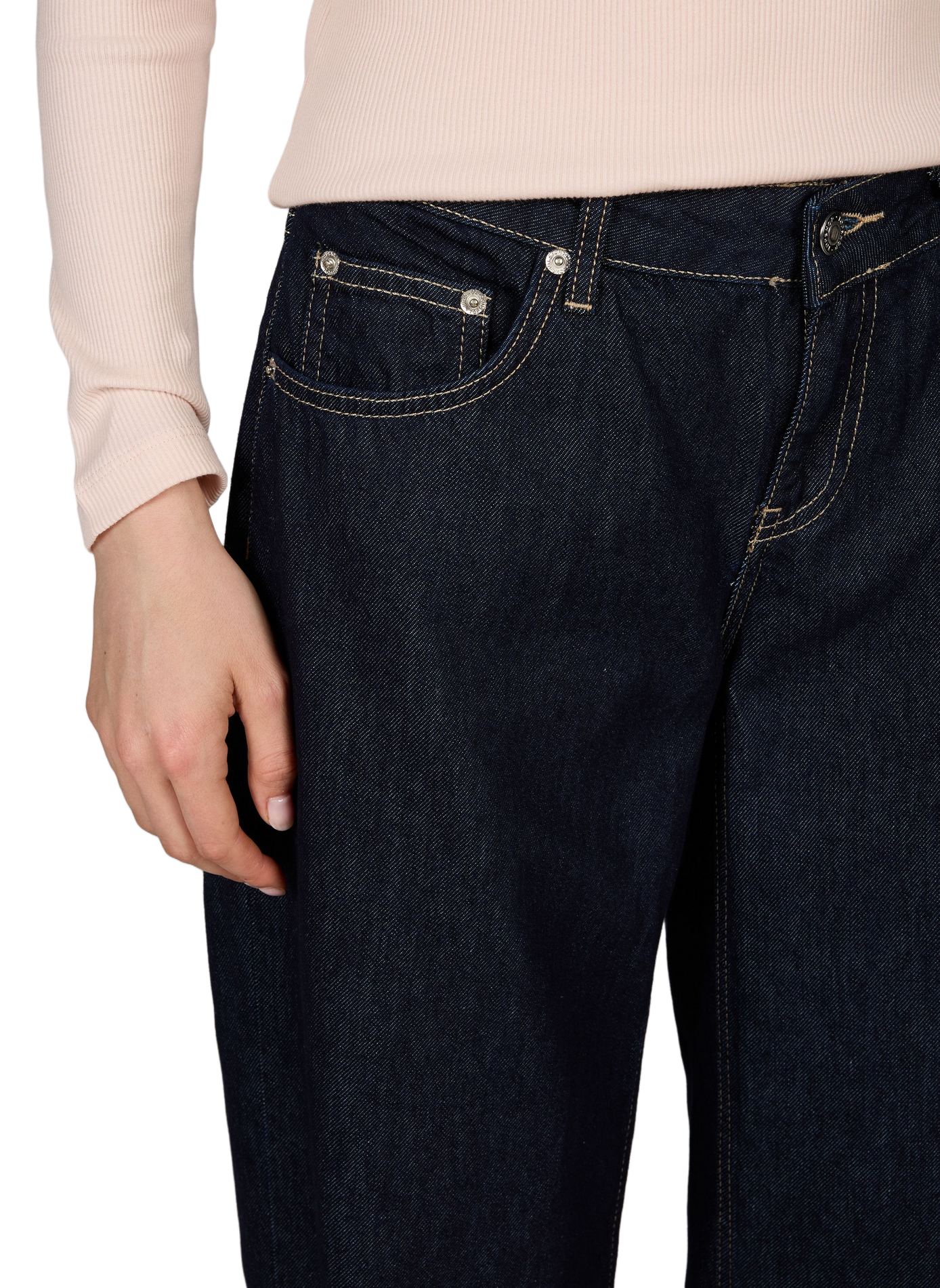 Jean boot-cut en coton TOPSHOP Bleu
